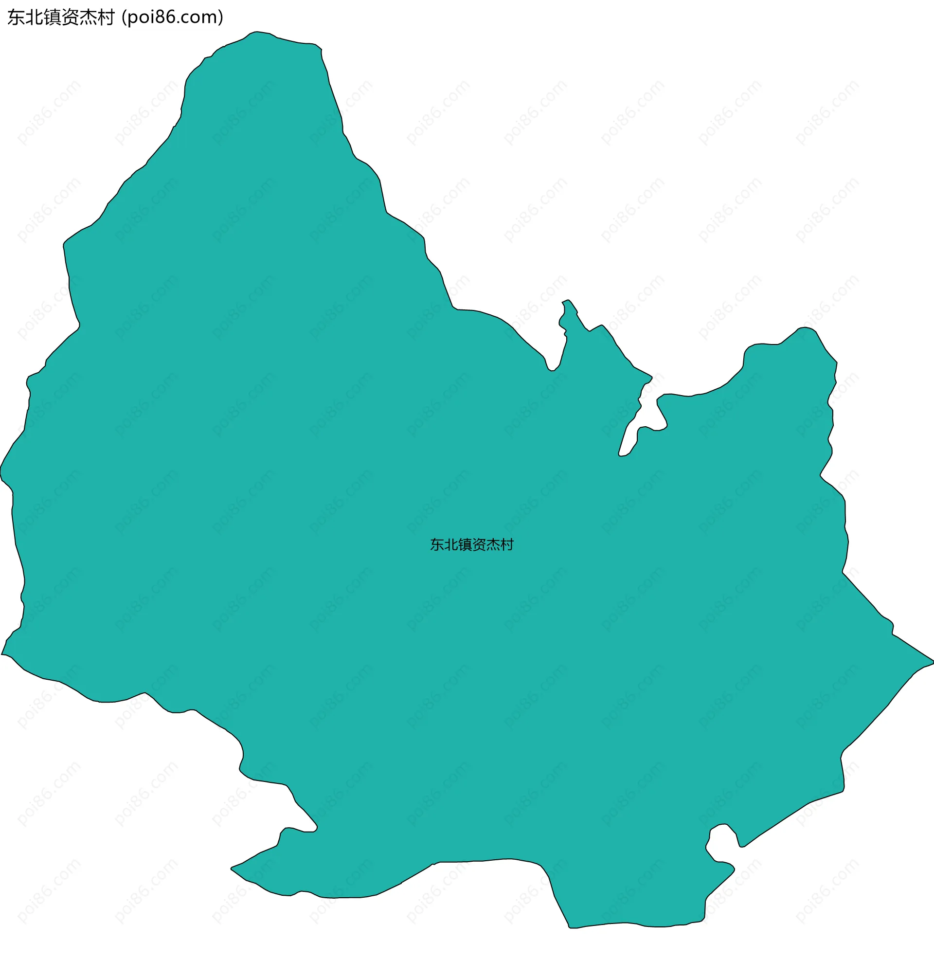 东北镇资杰村边界地图