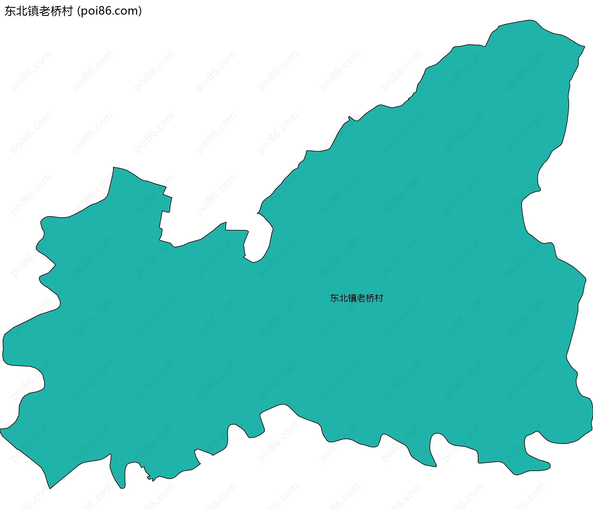 东北镇老桥村边界地图