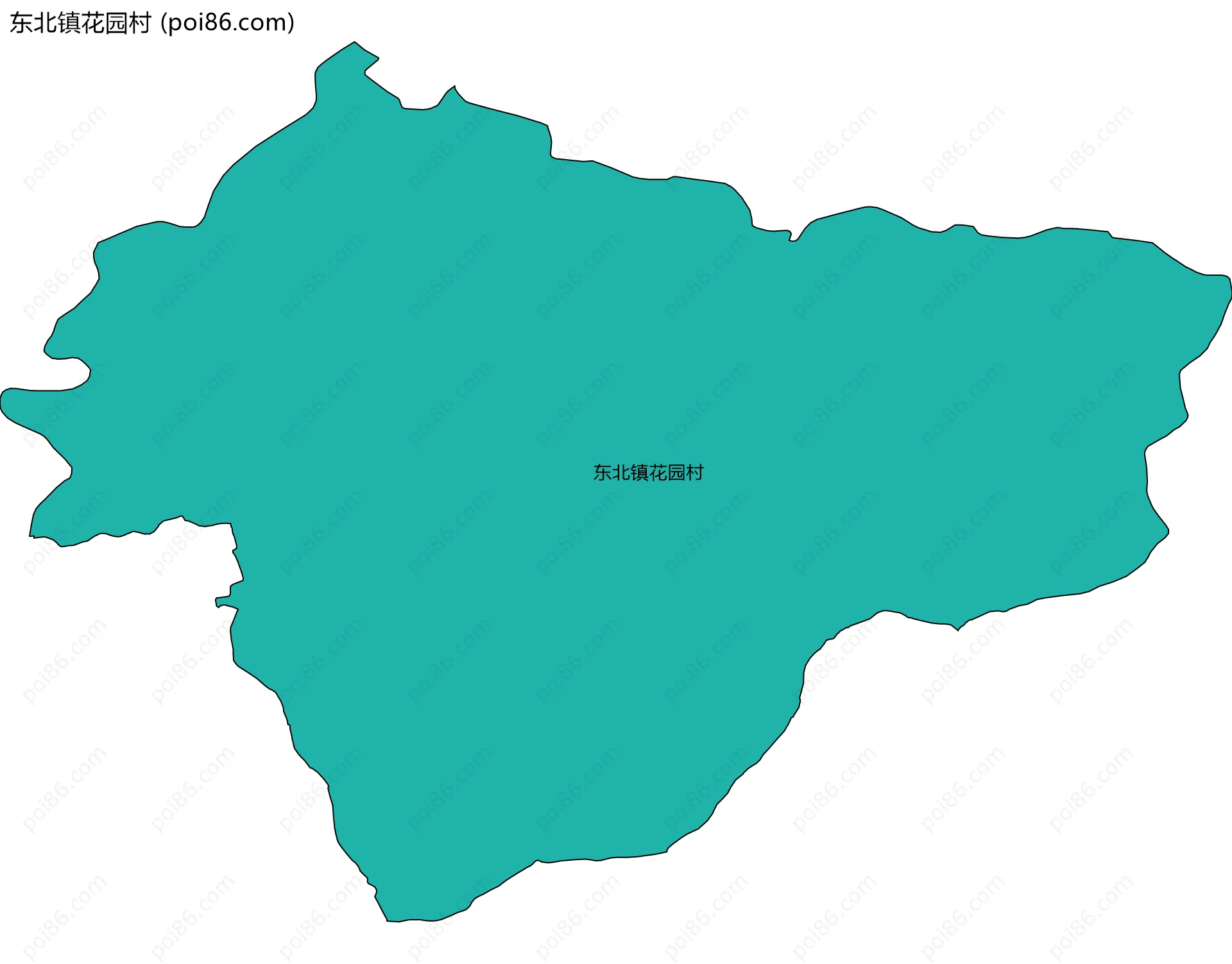 东北镇花园村边界地图