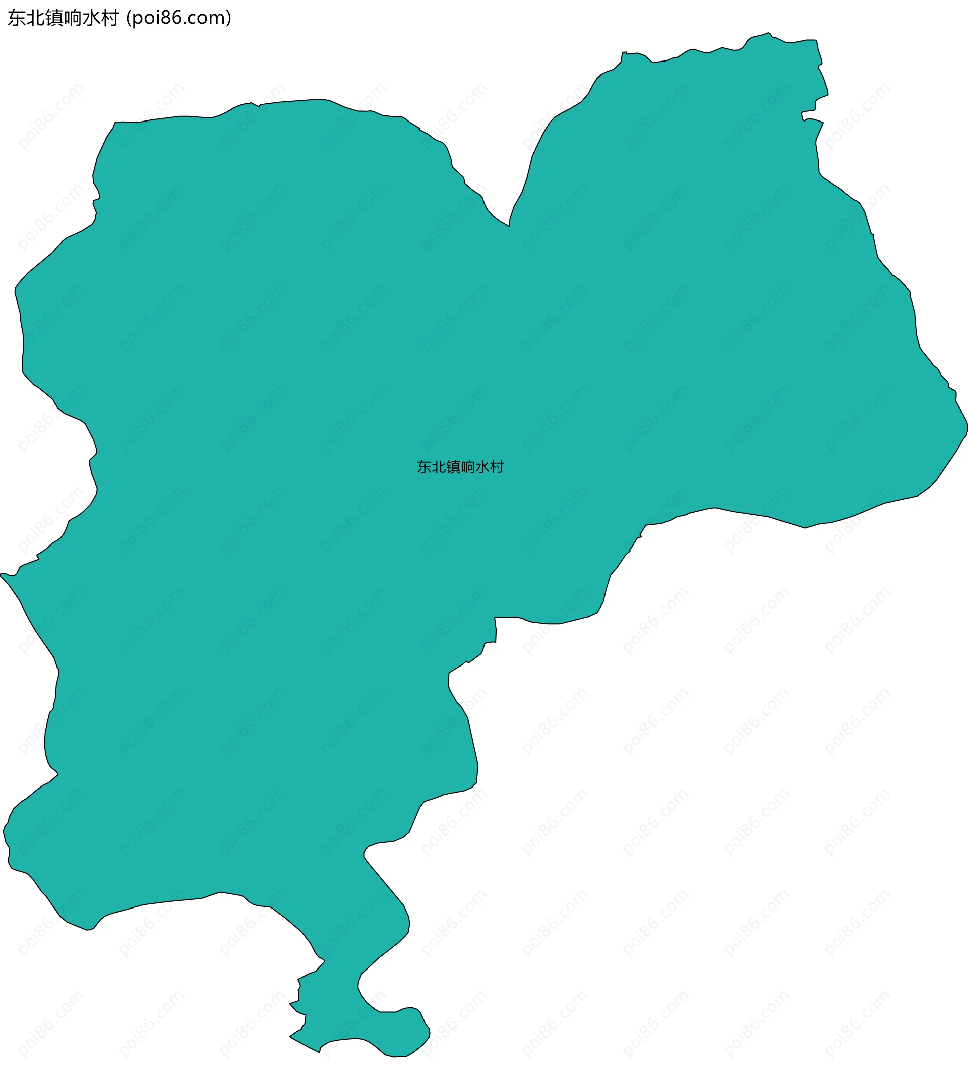 东北镇响水村边界地图