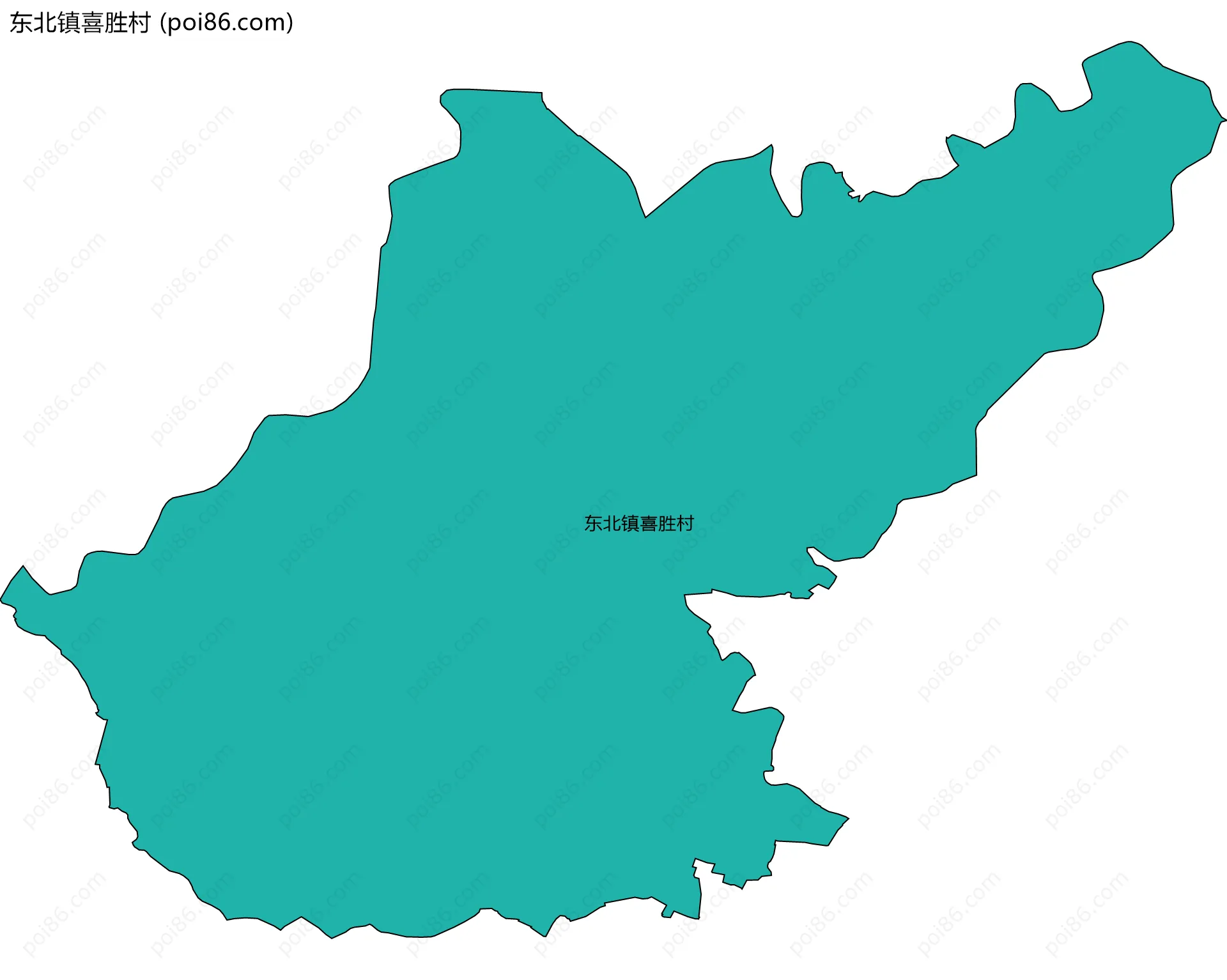 东北镇喜胜村边界地图