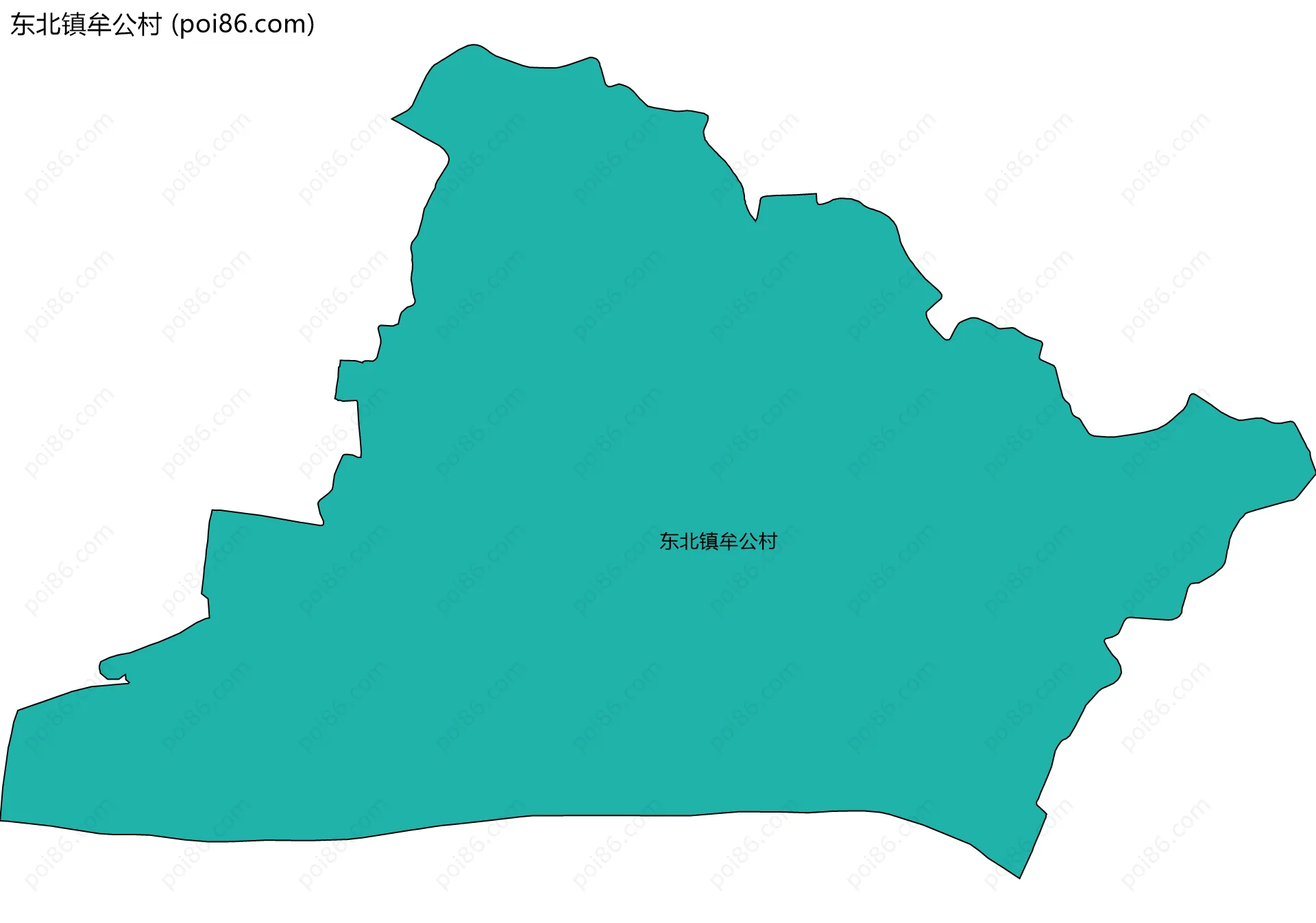 东北镇牟公村边界地图