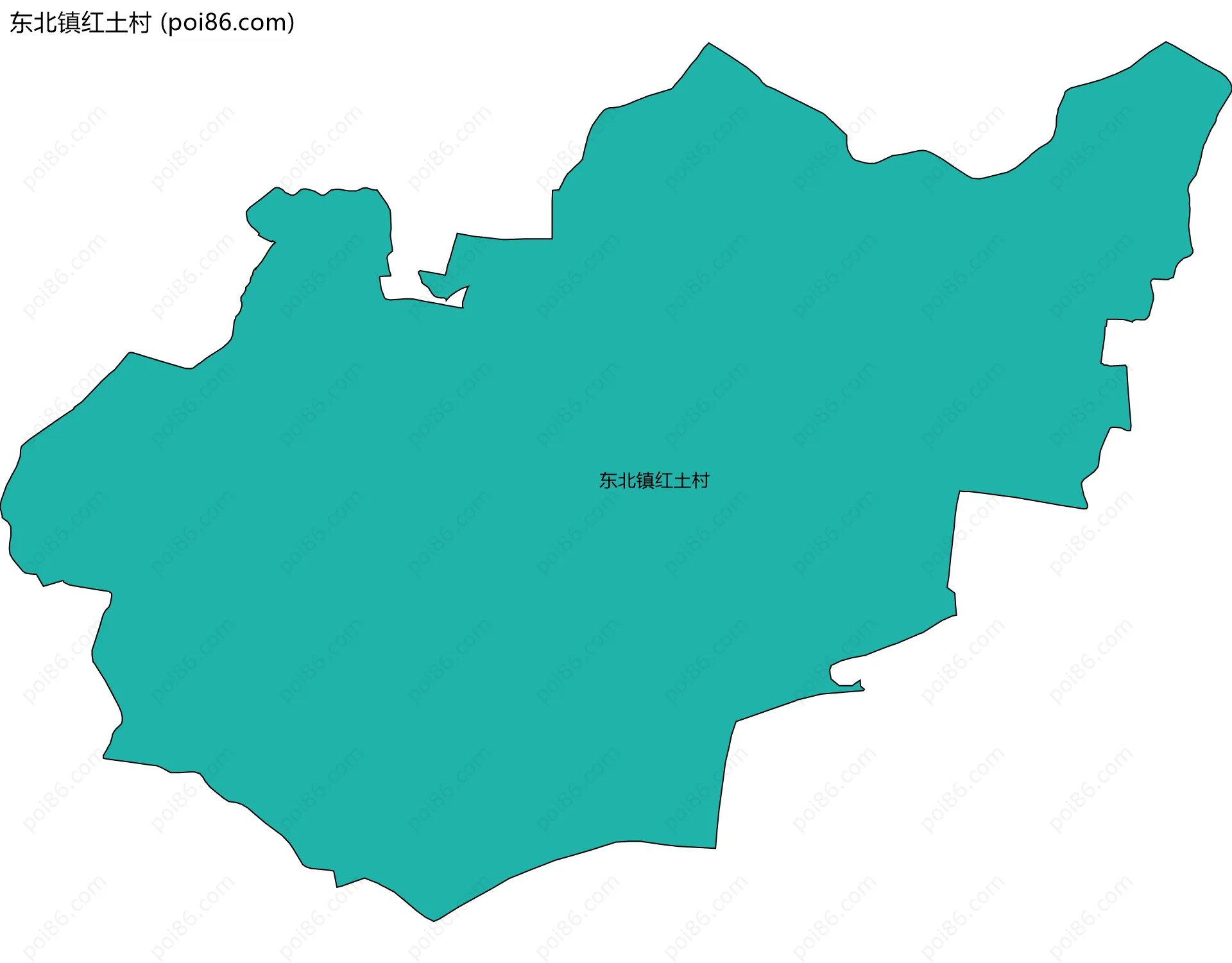 东北镇红土村边界地图