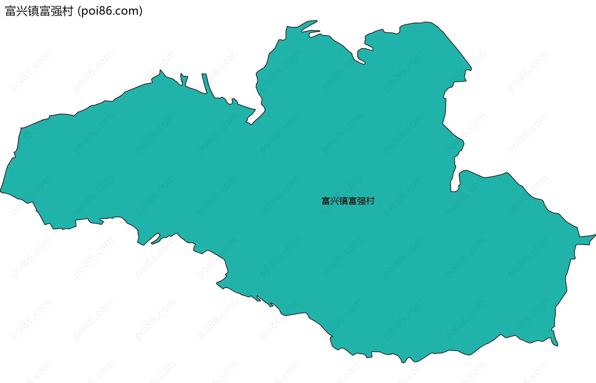 富兴镇富强村边界地图