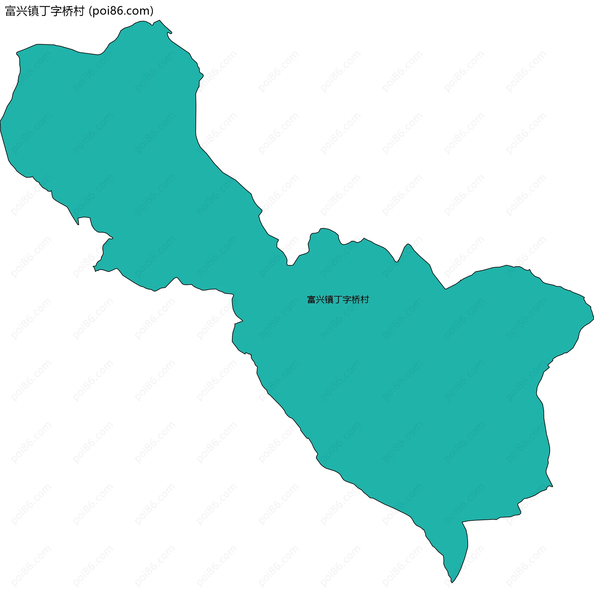 富兴镇丁字桥村边界地图