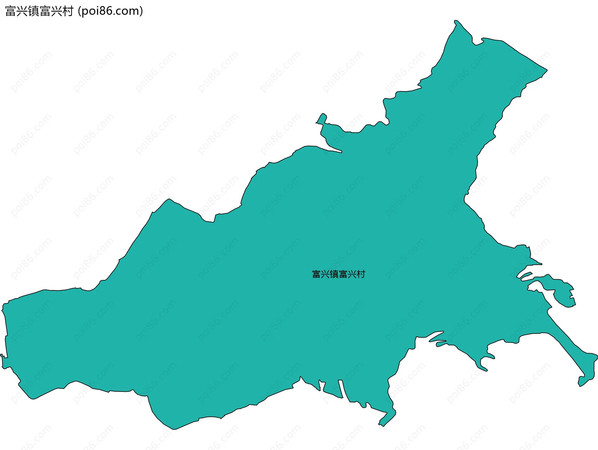 富兴镇富兴村边界地图