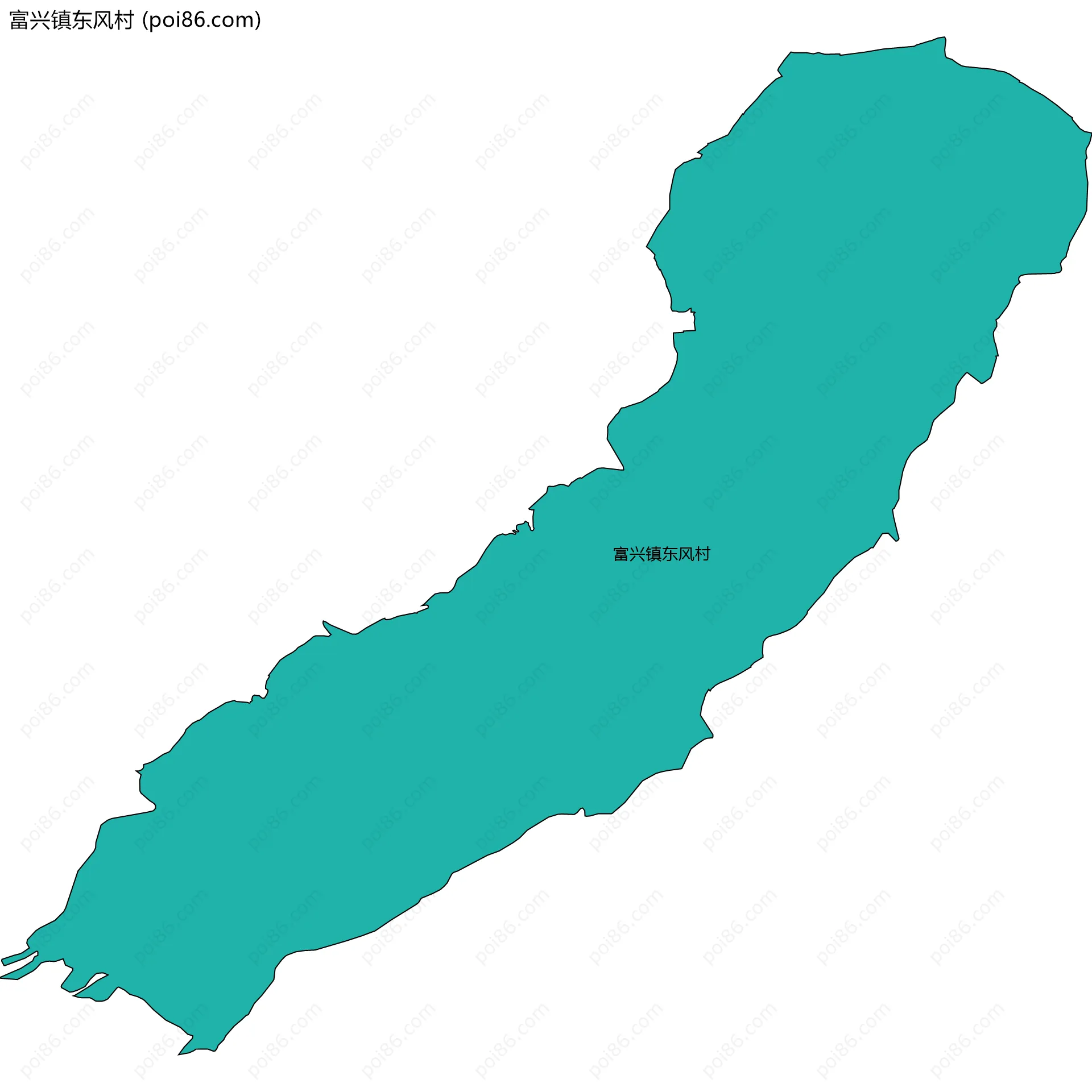 富兴镇东风村边界地图