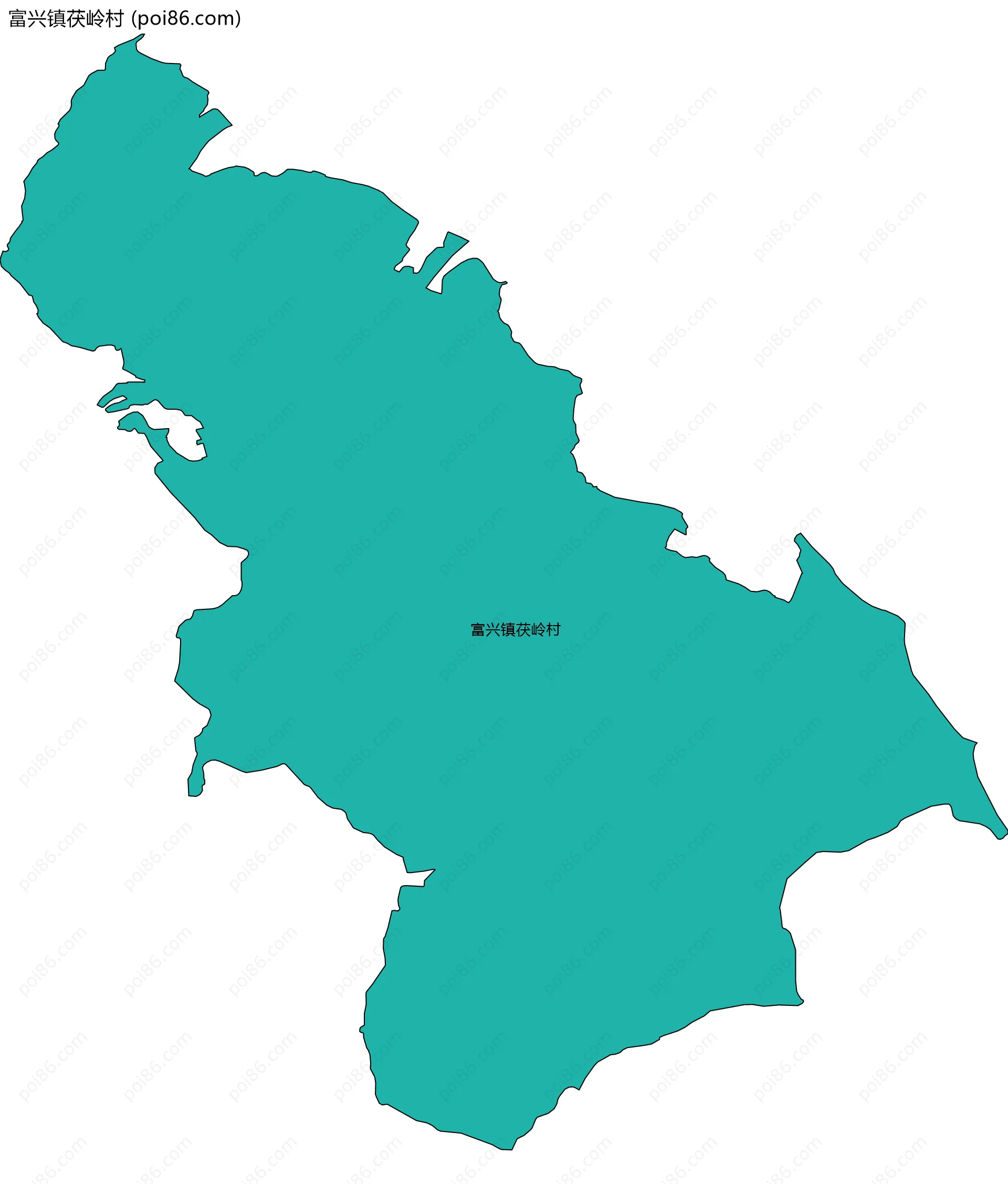 富兴镇茯岭村边界地图