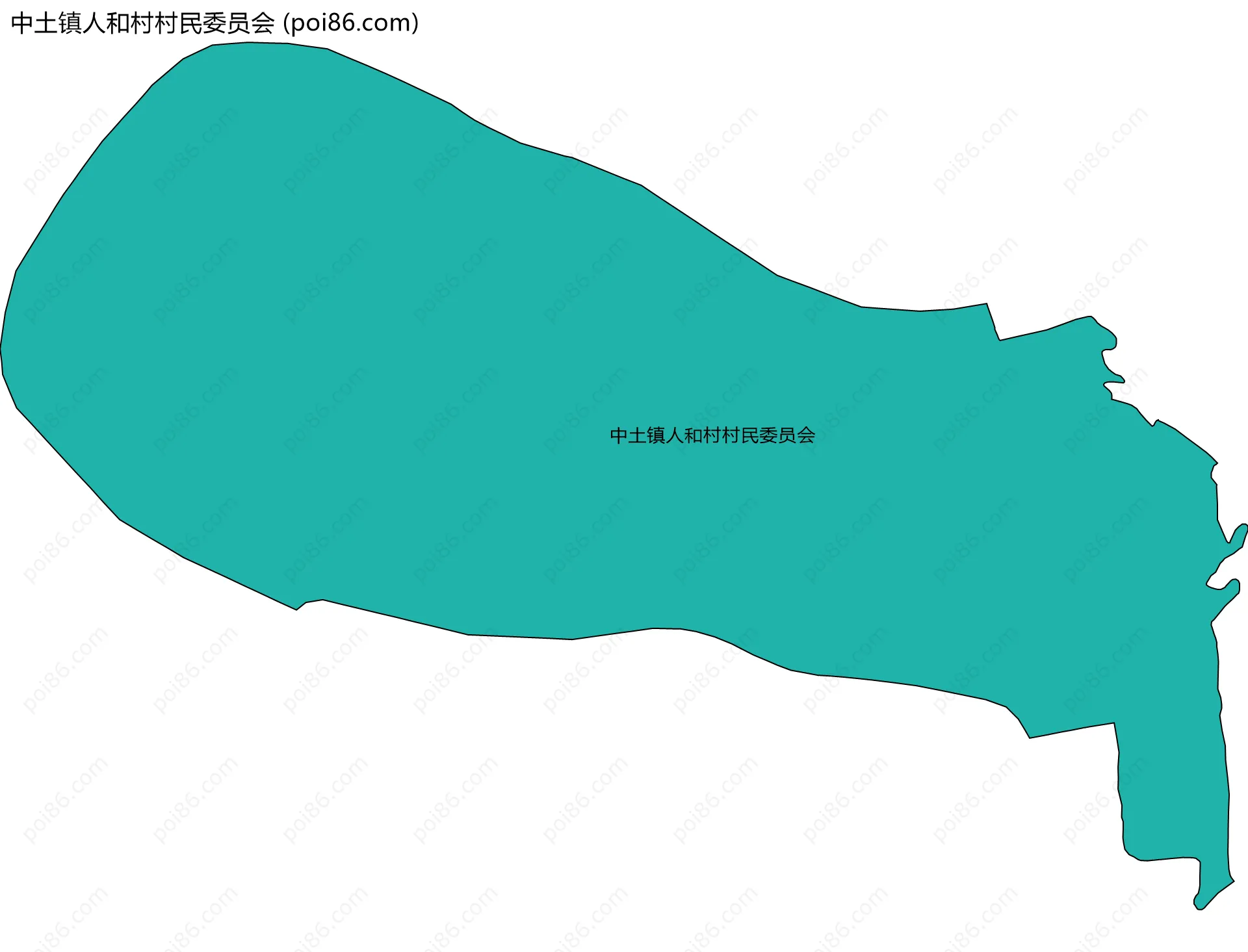 中土镇人和村村民委员会边界地图
