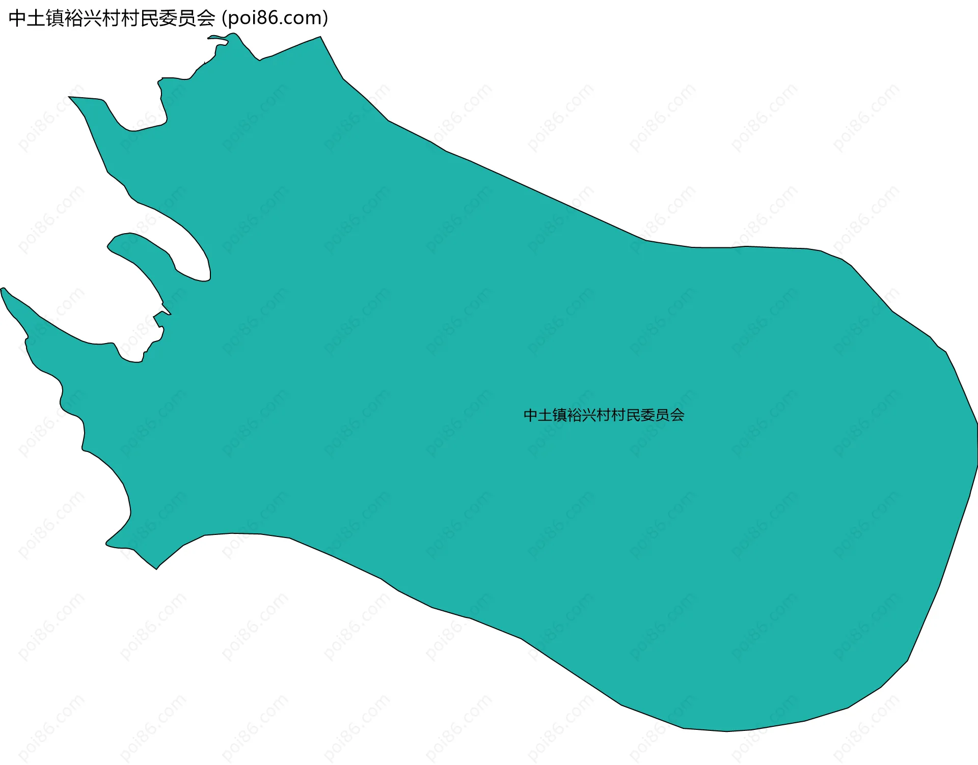 中土镇裕兴村村民委员会边界地图