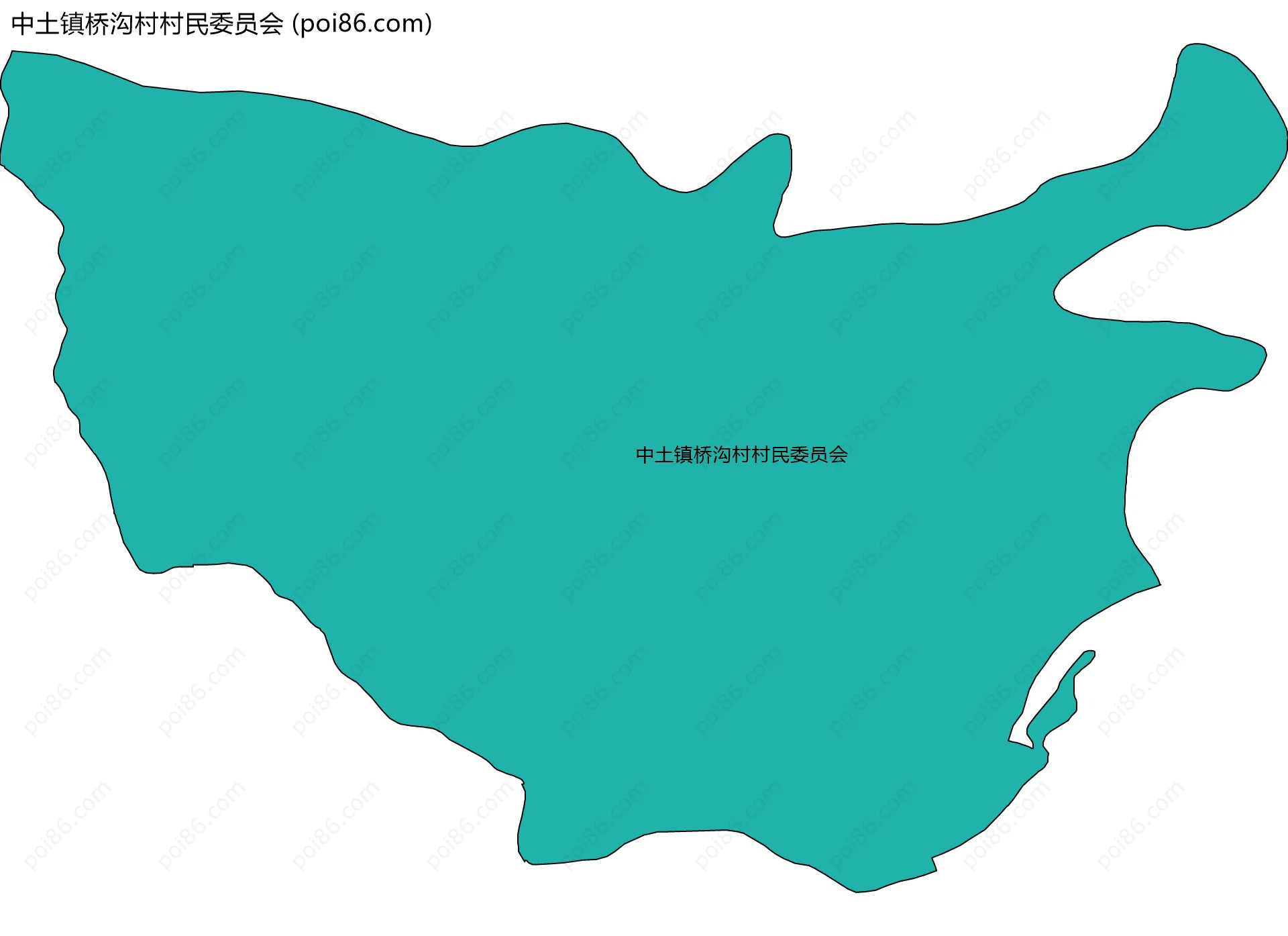 中土镇桥沟村村民委员会边界地图