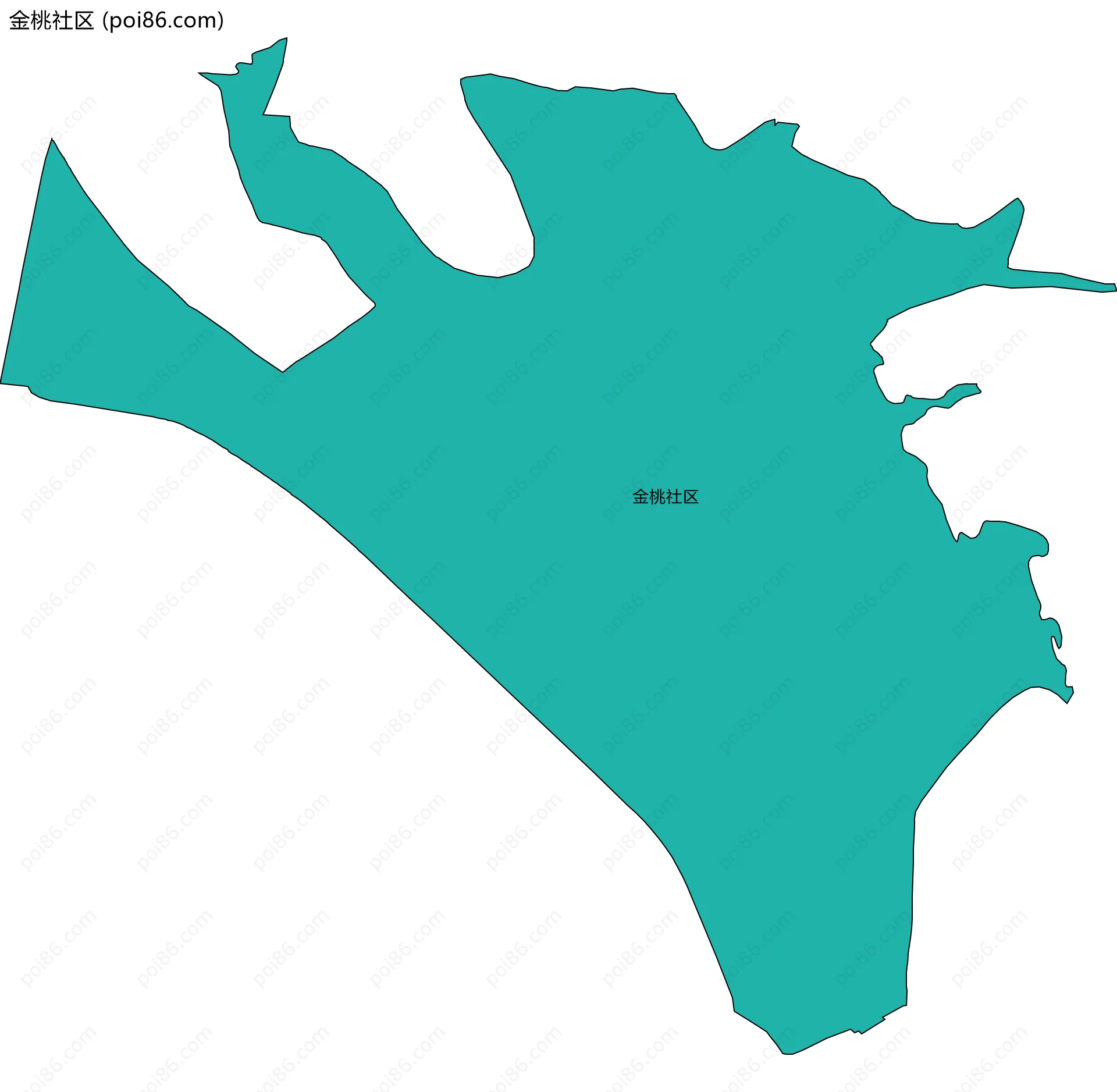 金桃社区边界地图