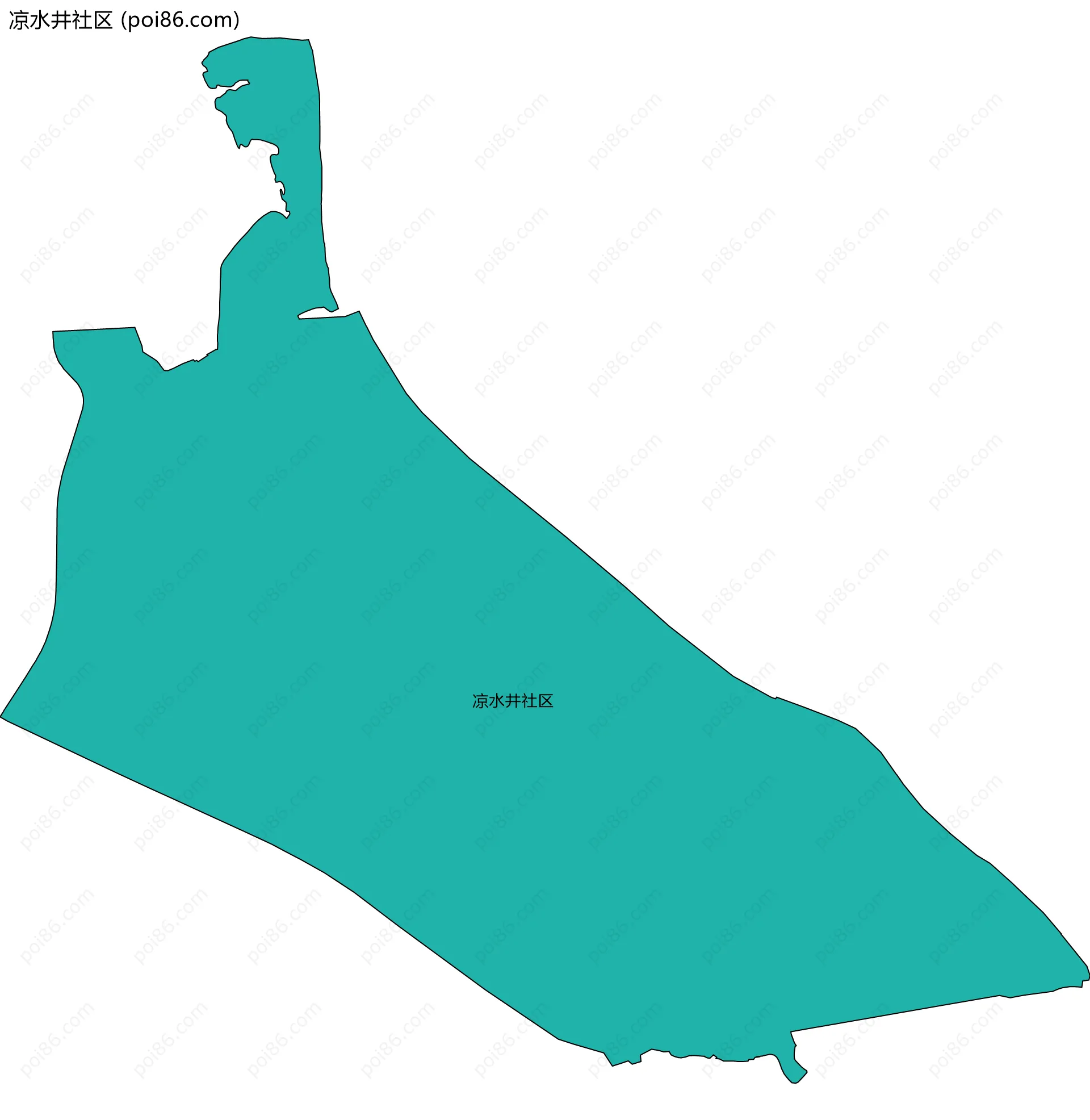 凉水井社区边界地图