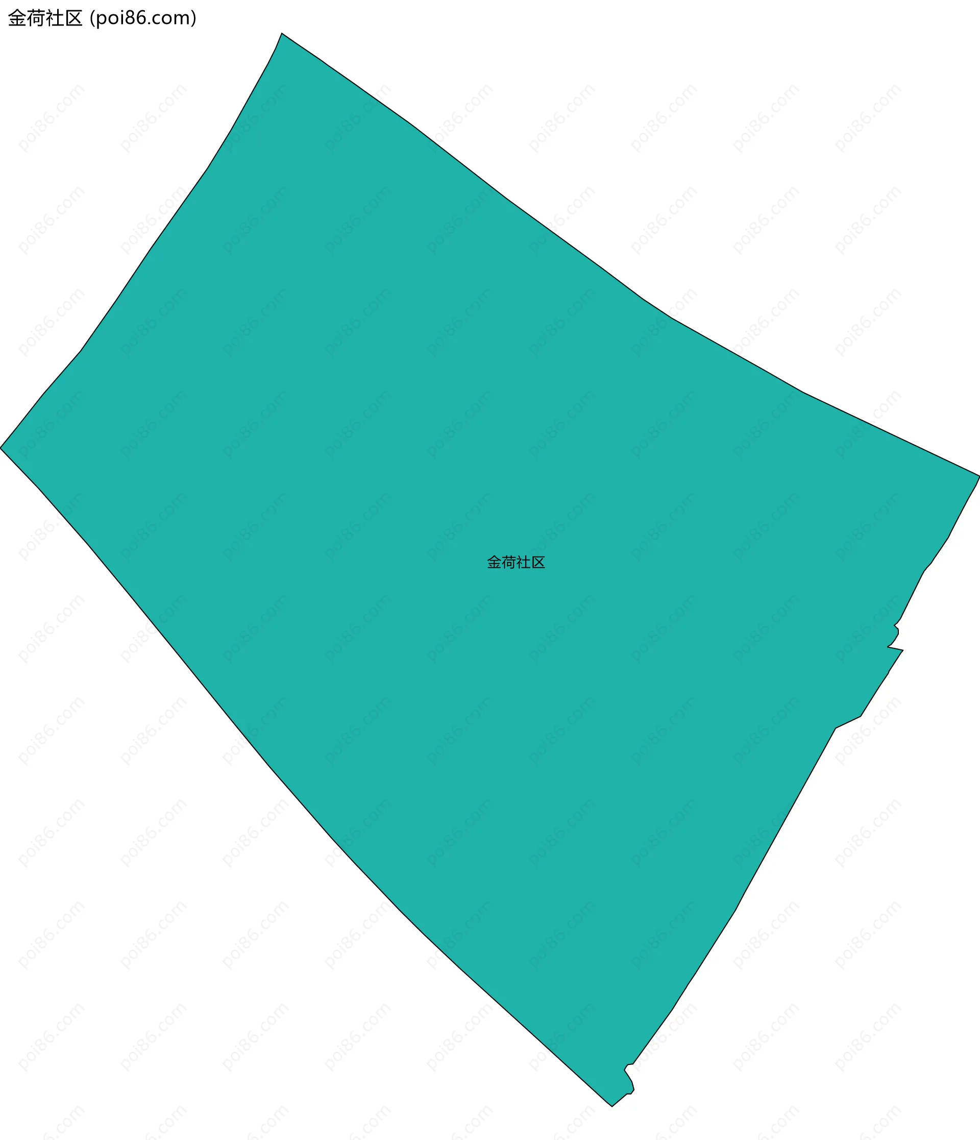 金荷社区边界地图