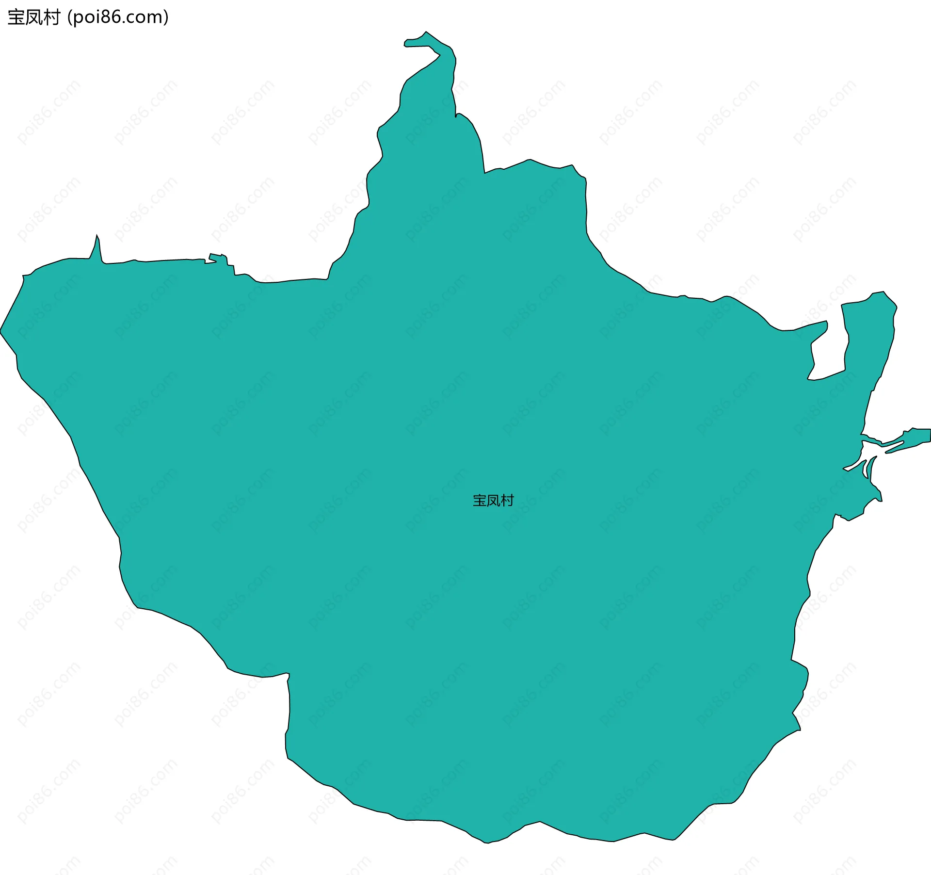 宝凤村边界地图