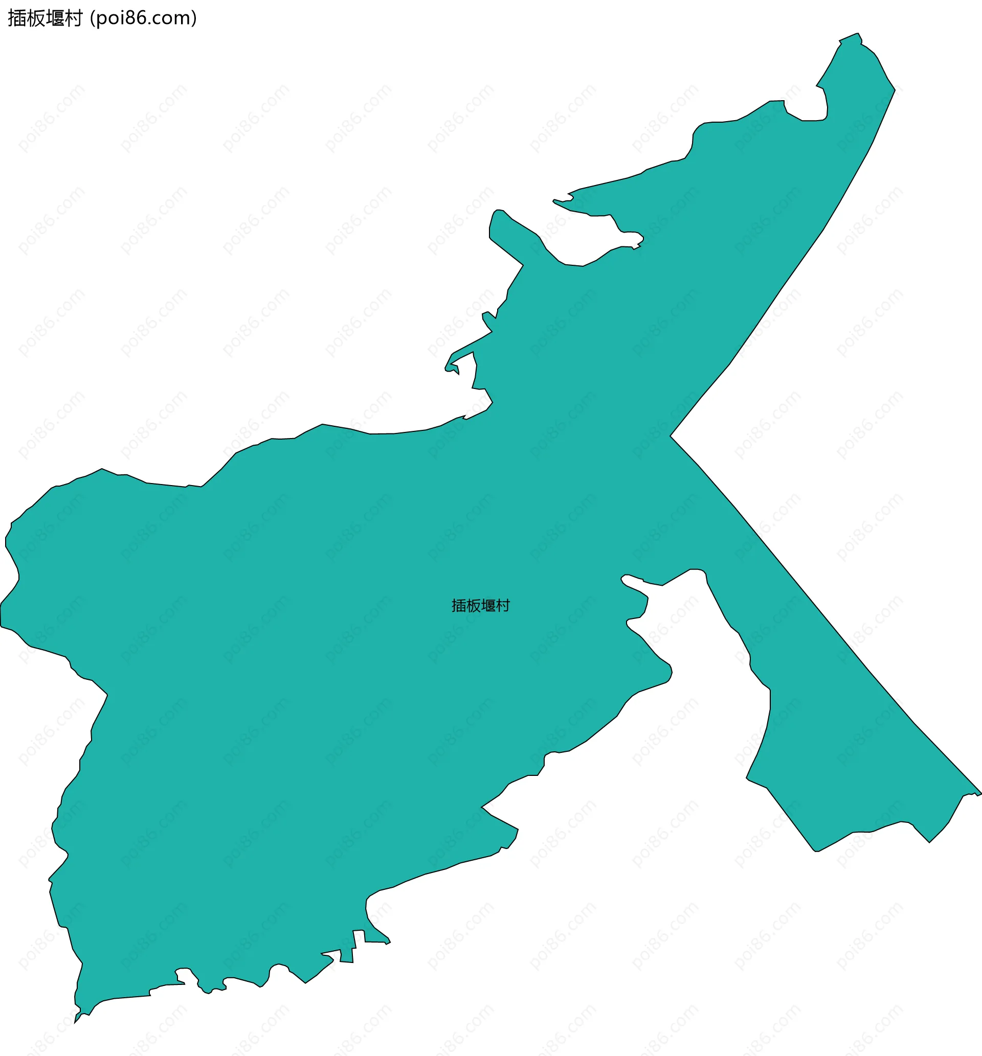 插板堰村边界地图