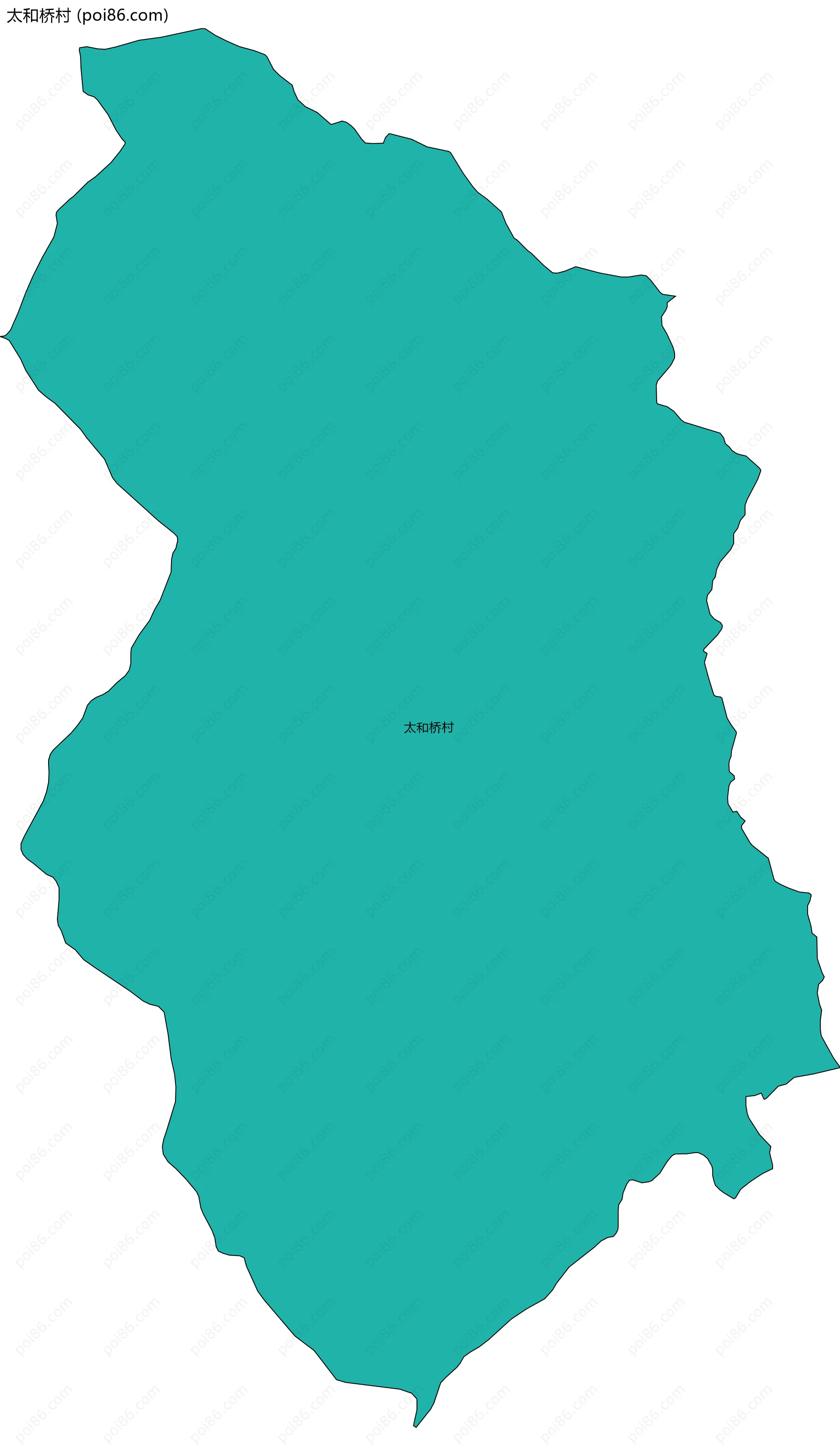 太和桥村边界地图