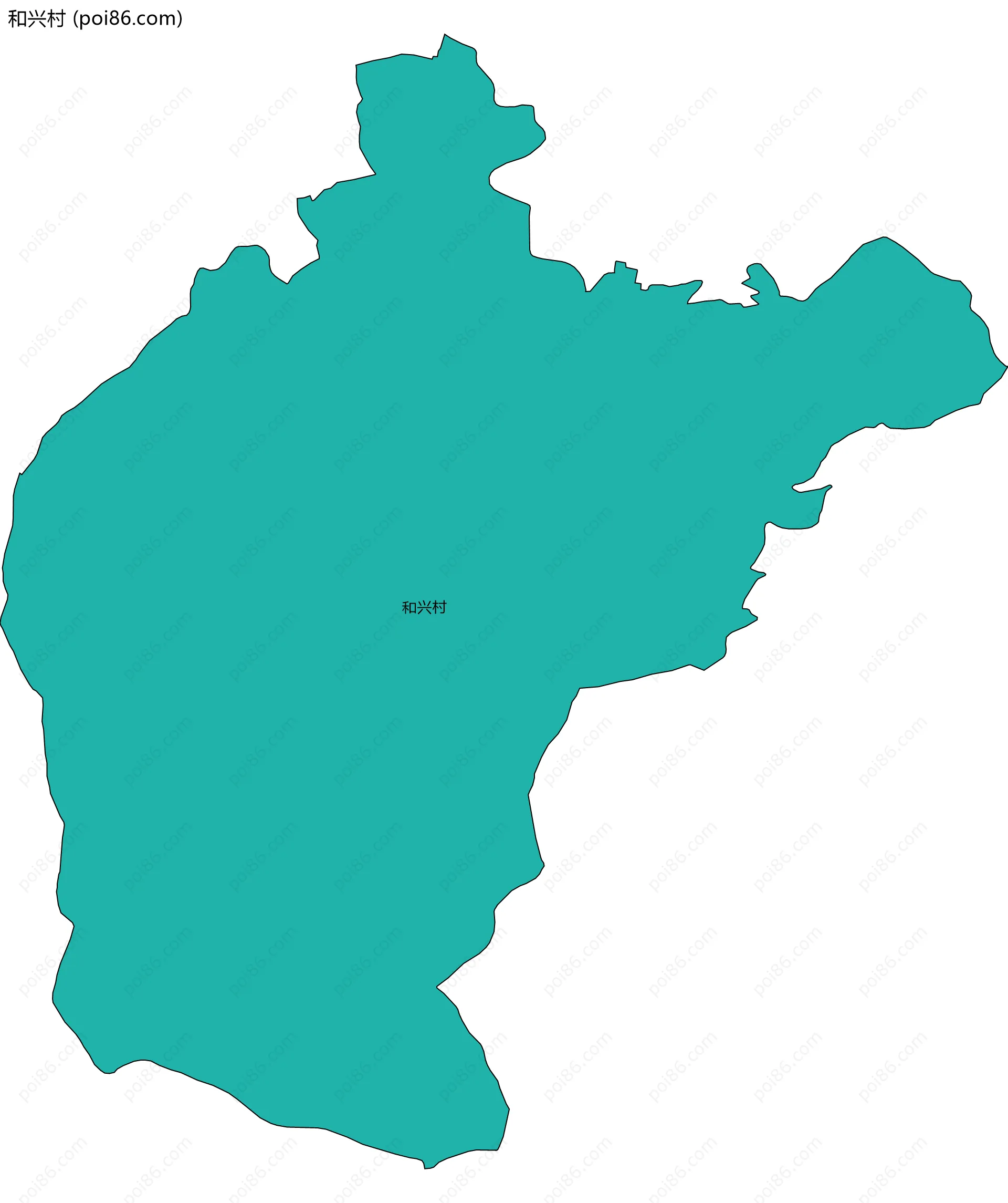 和兴村边界地图