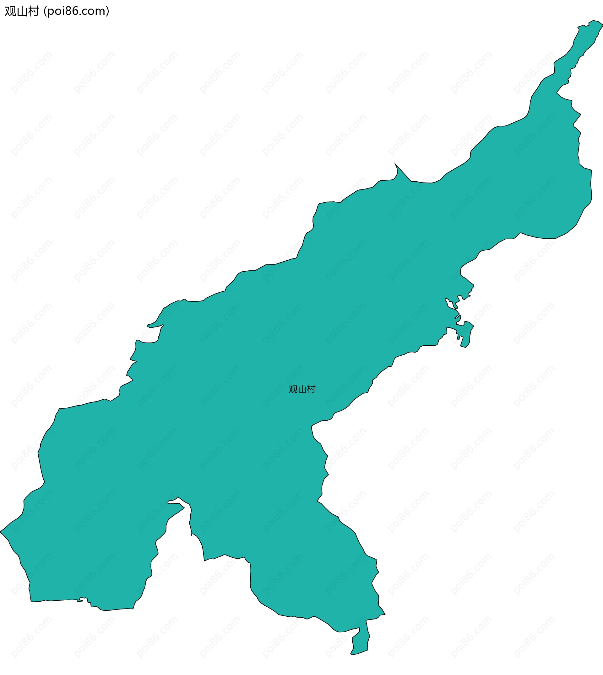 观山村边界地图