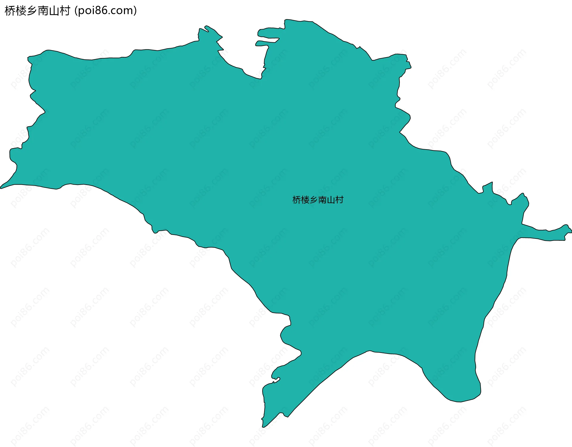 桥楼乡南山村边界地图