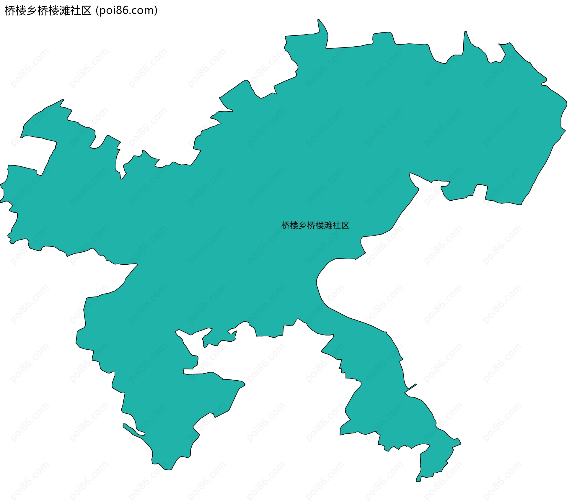 桥楼乡桥楼滩社区边界地图