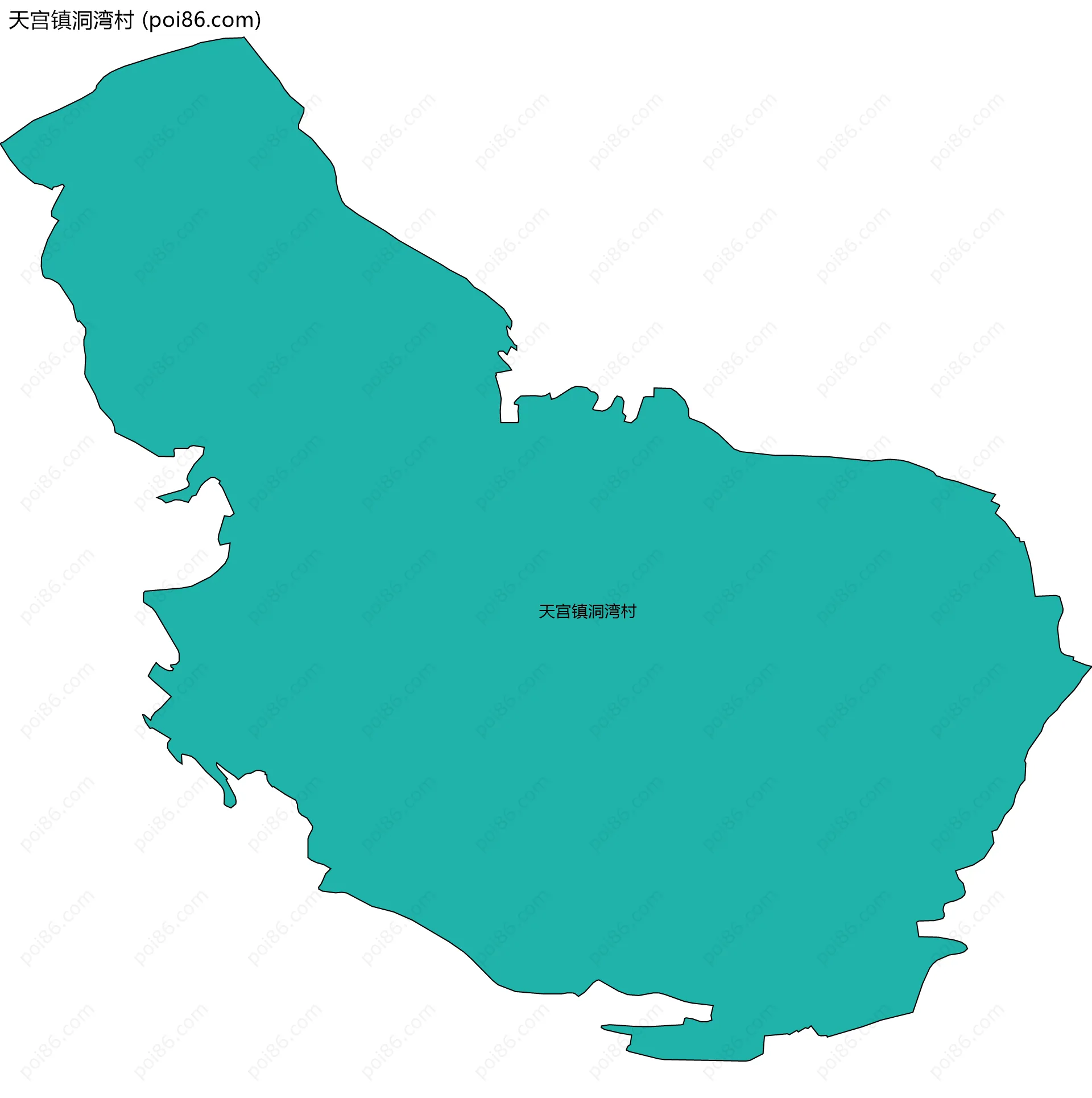 天宫镇洞湾村边界地图