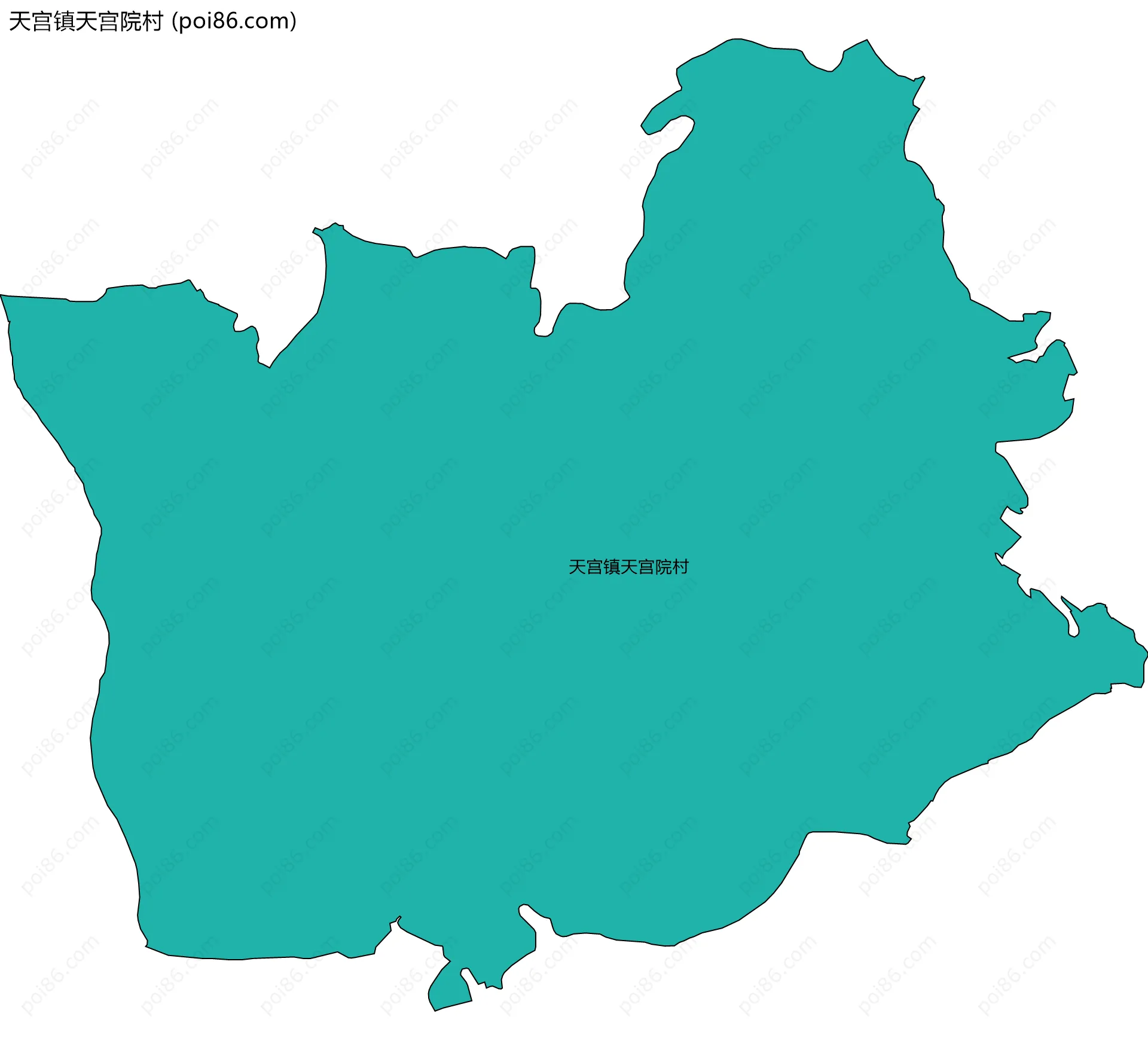 天宫镇天宫院村边界地图