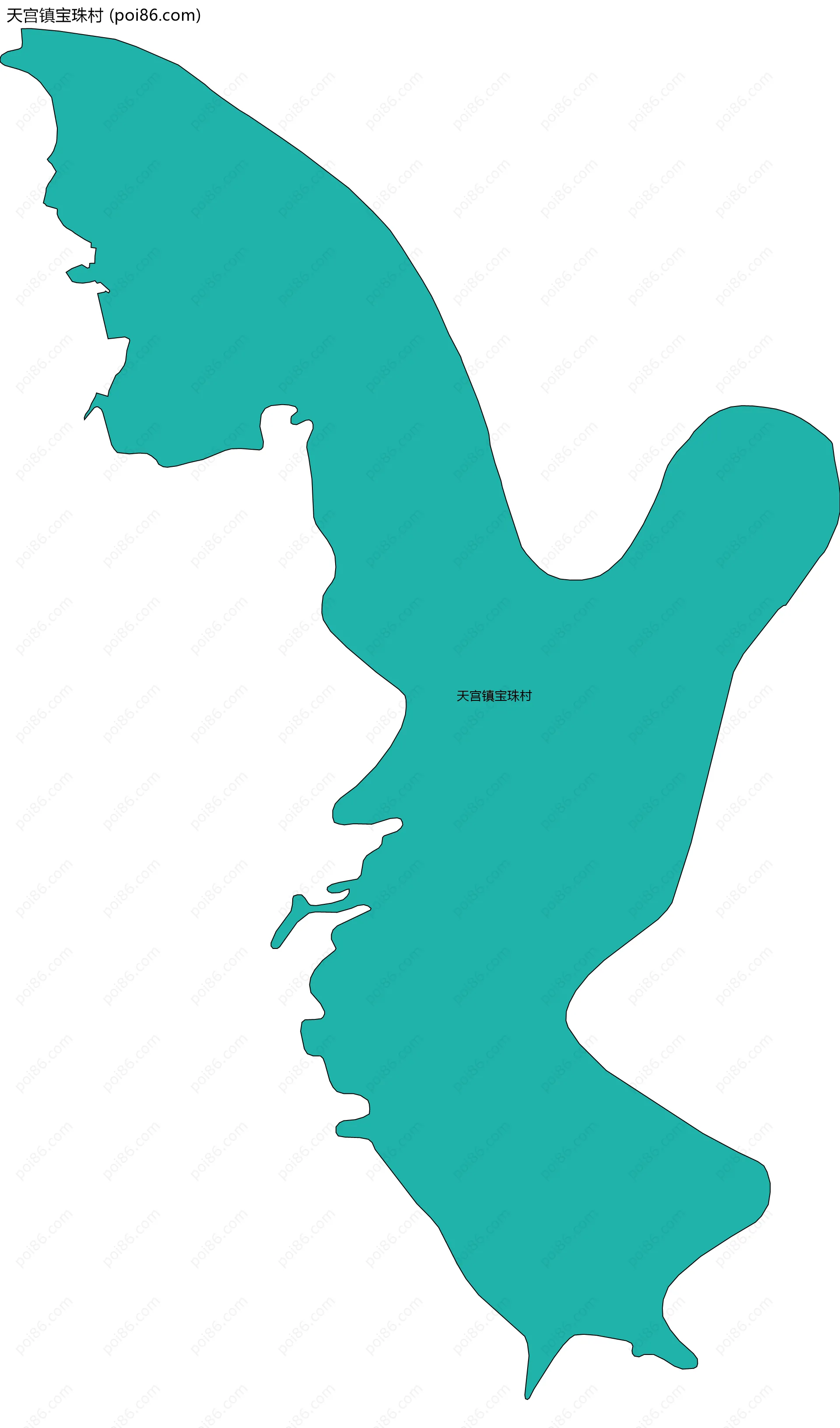 天宫镇宝珠村边界地图