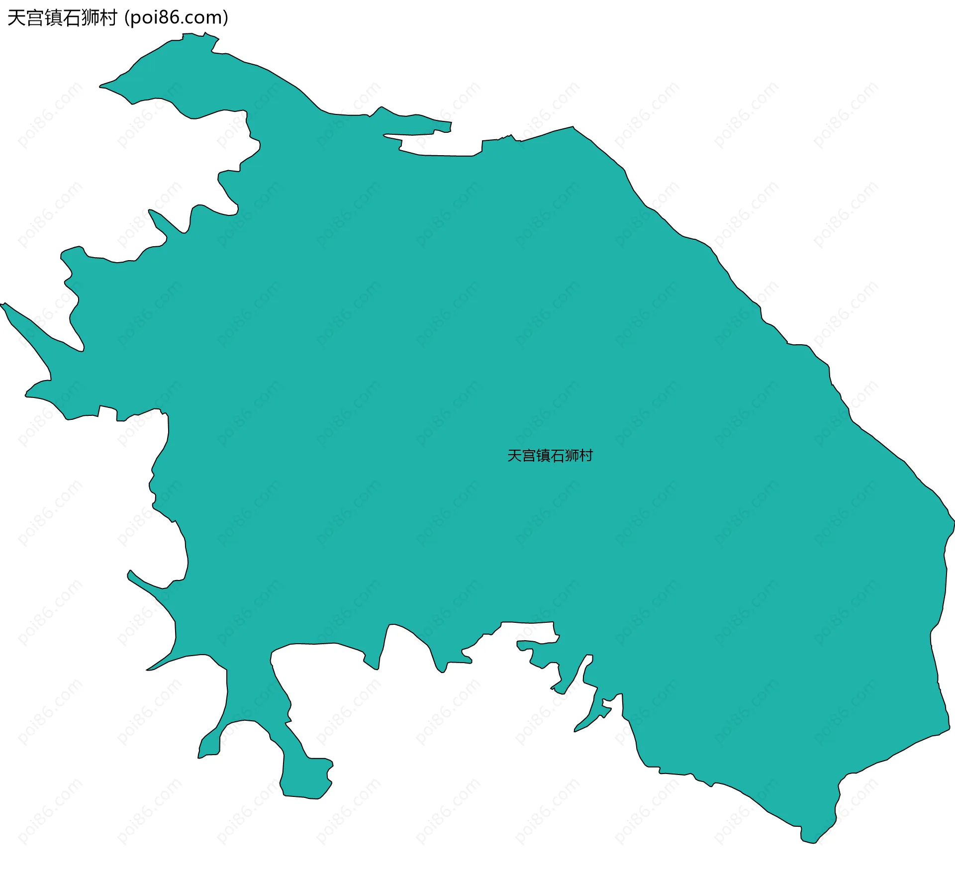 天宫镇石狮村边界地图