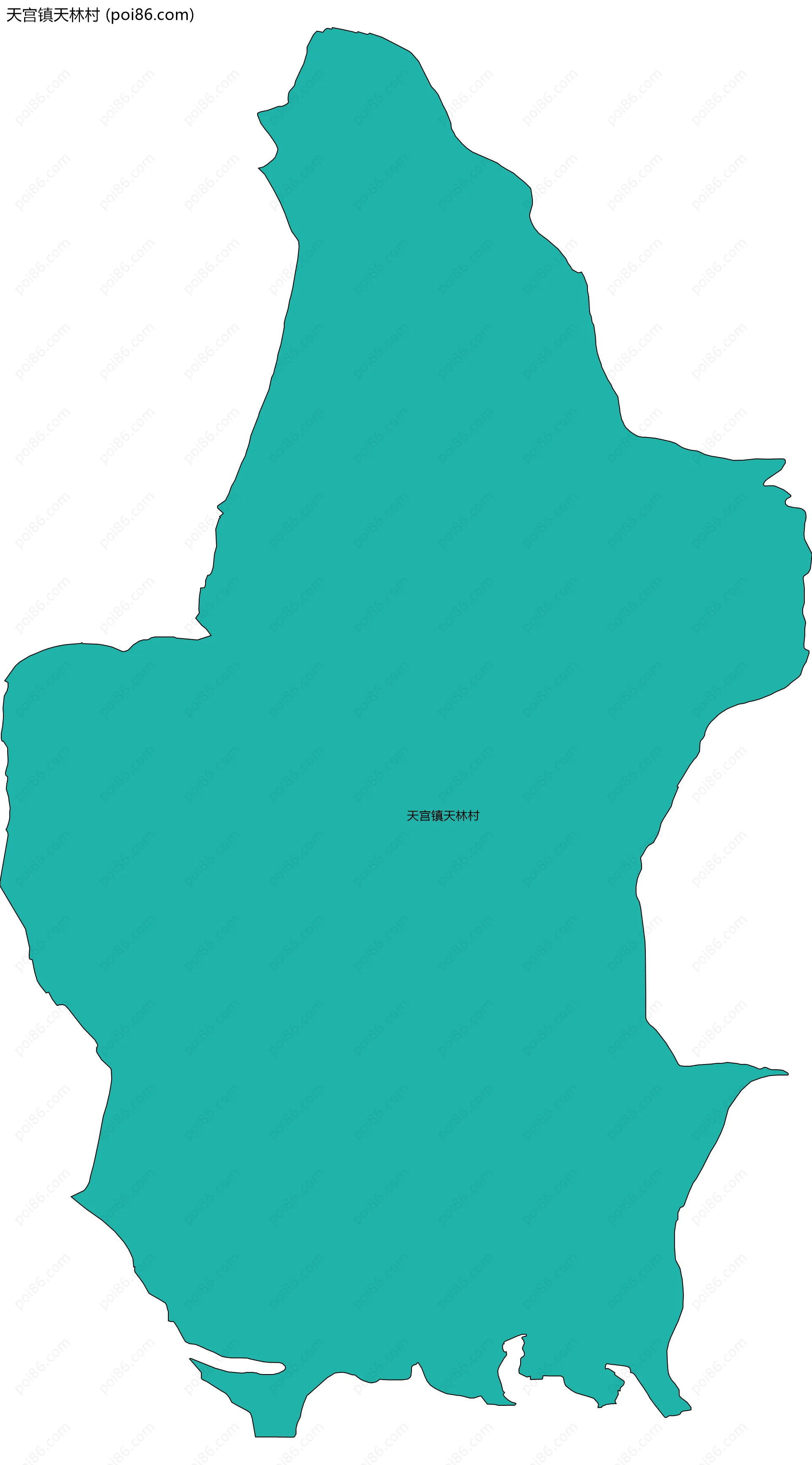 天宫镇天林村边界地图