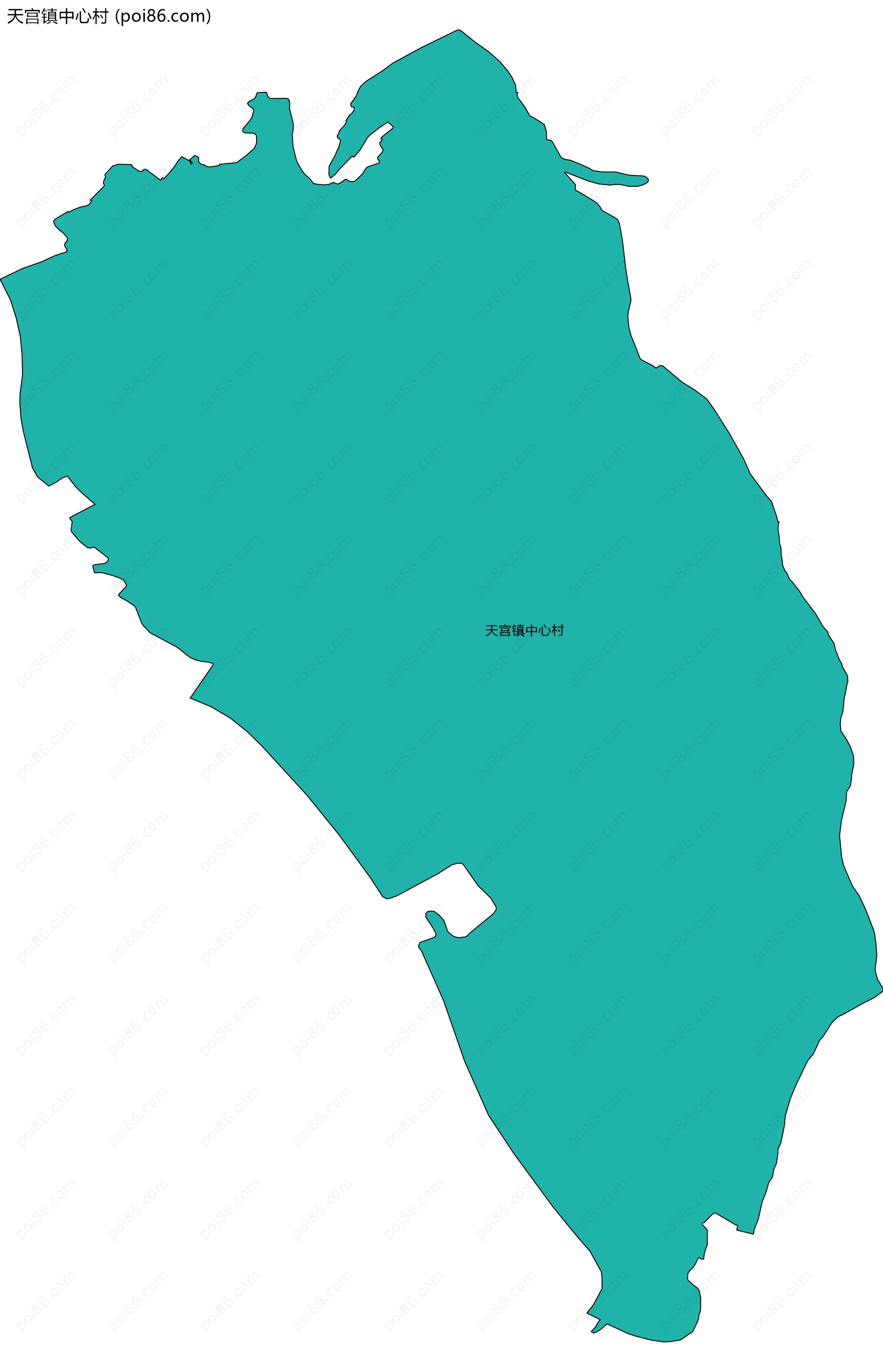 天宫镇中心村边界地图