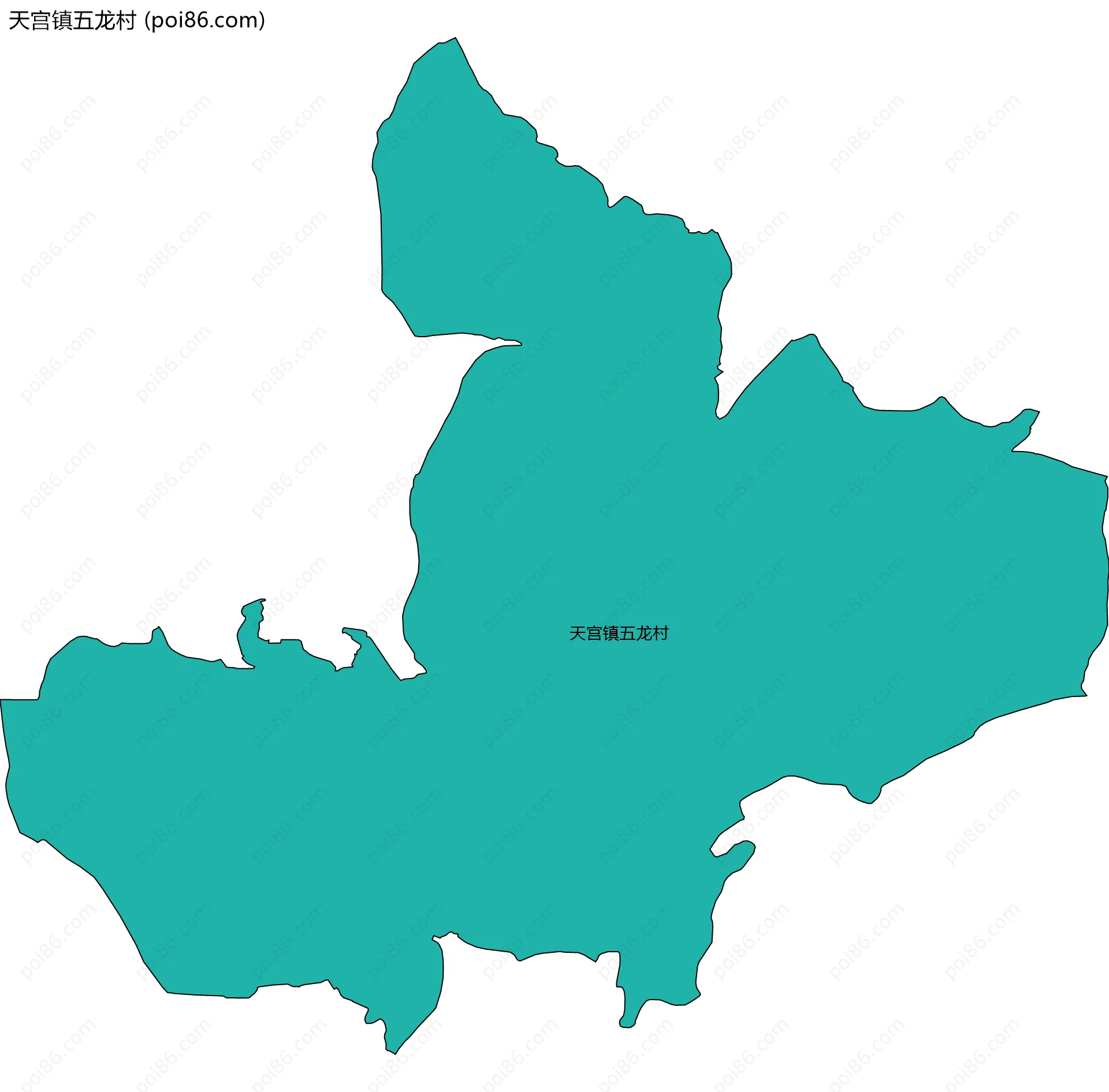 天宫镇五龙村边界地图