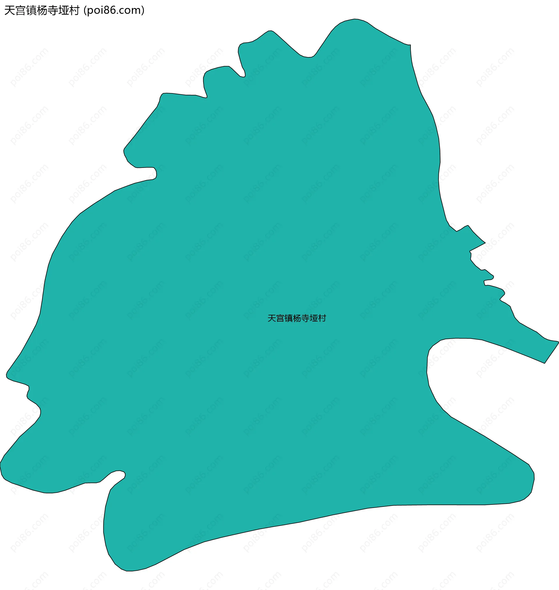 天宫镇杨寺垭村边界地图