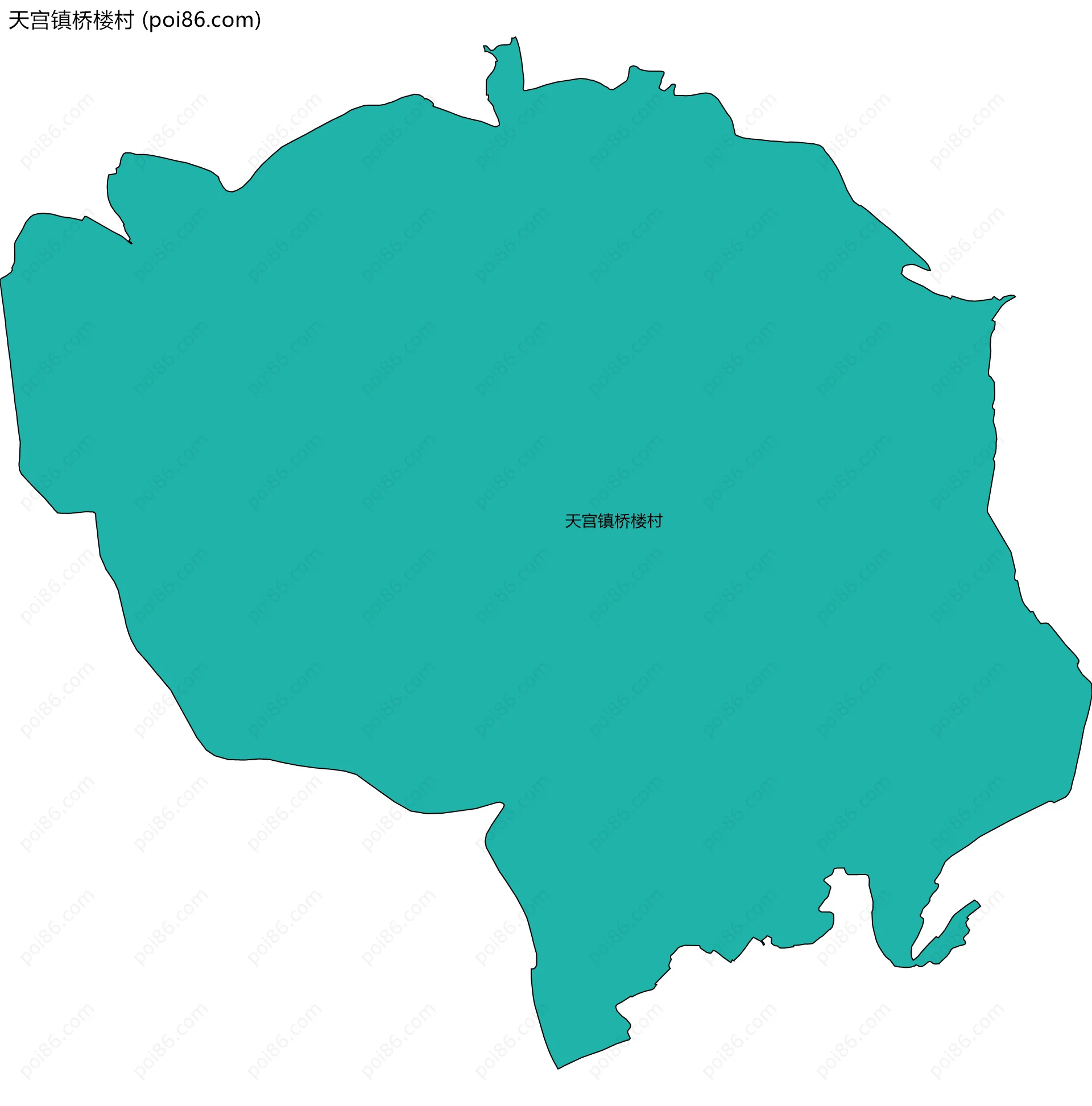 天宫镇桥楼村边界地图