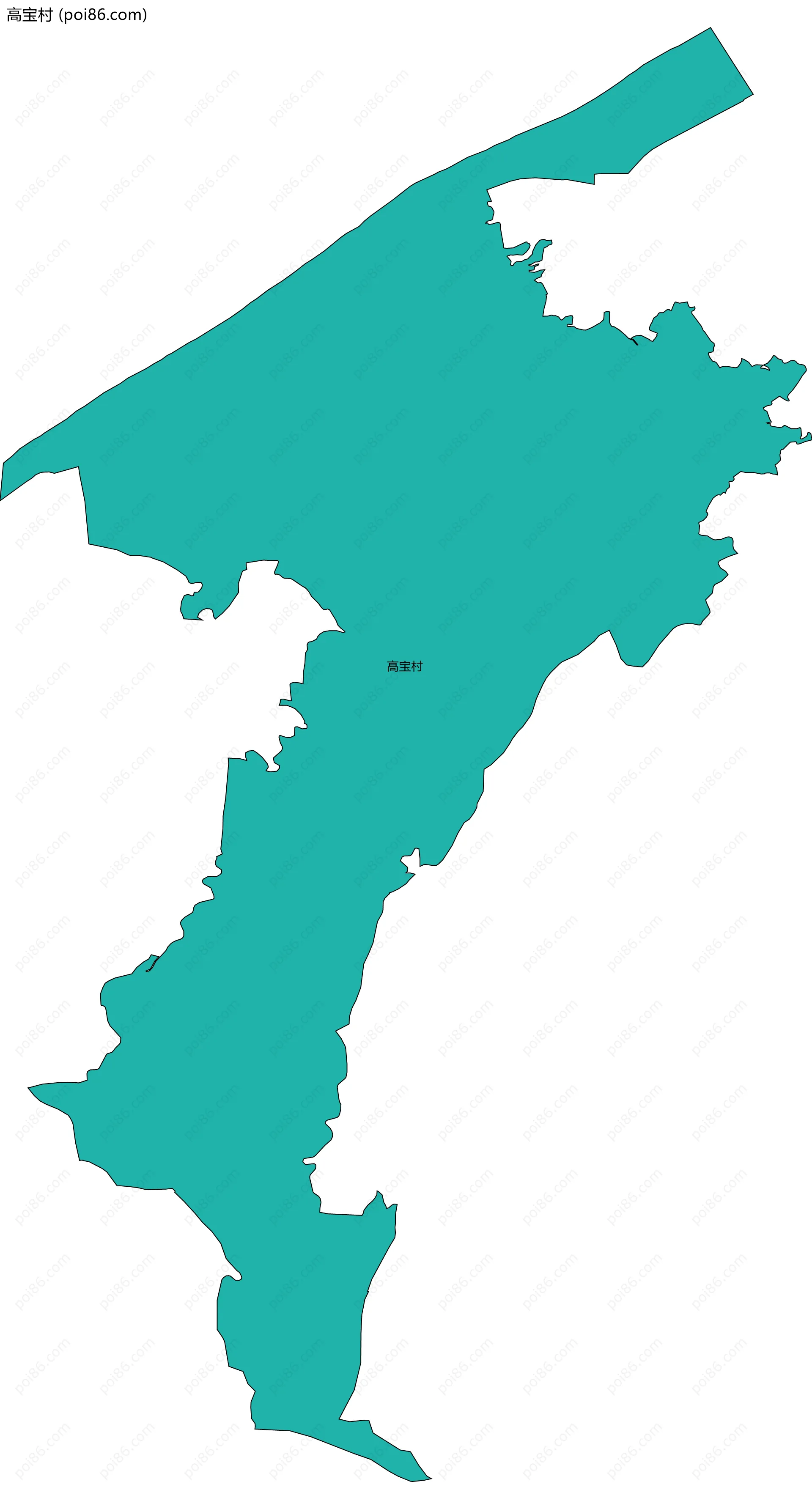 高宝村边界地图