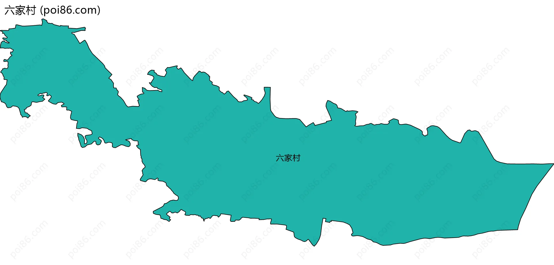 六家村边界地图