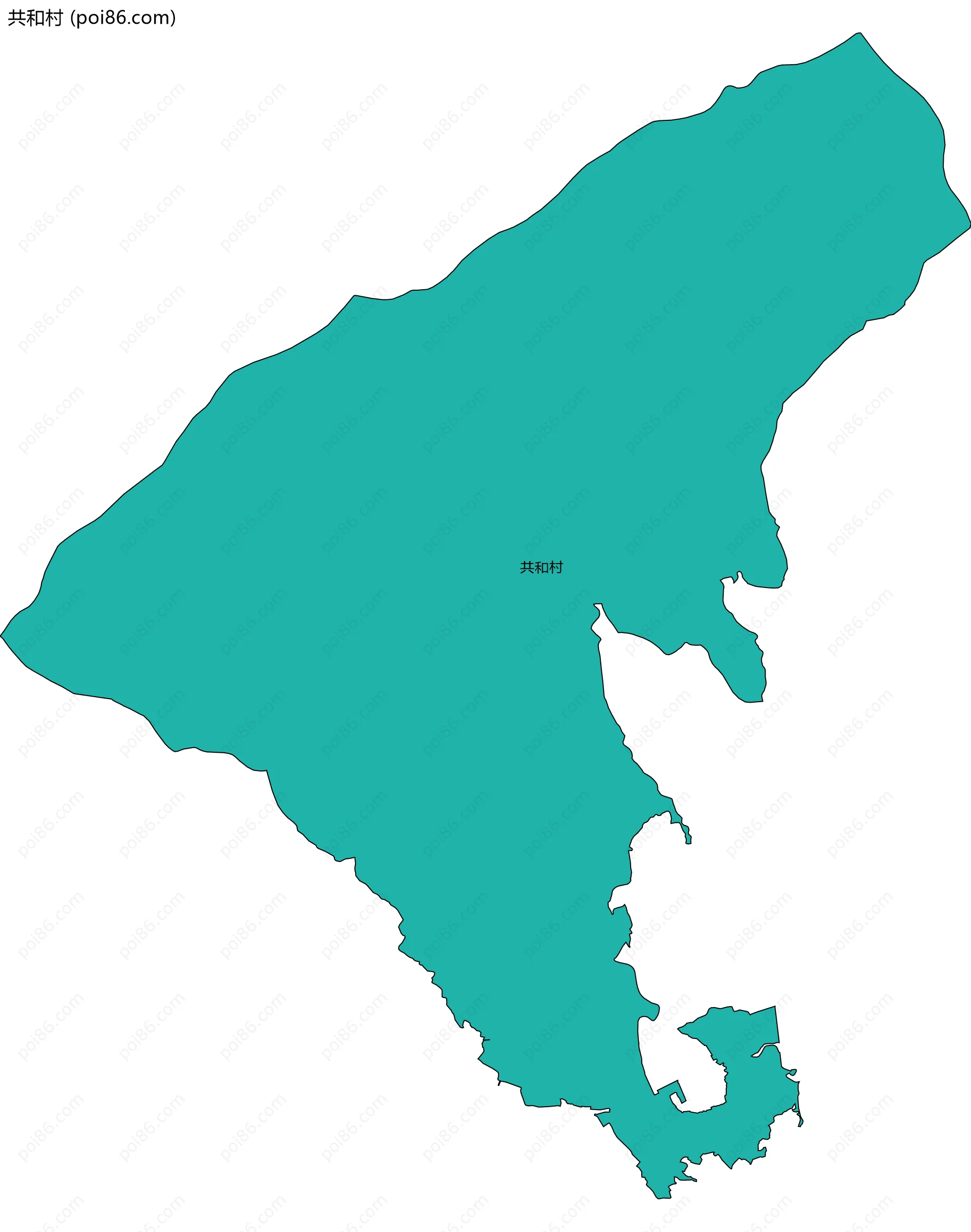 共和村边界地图