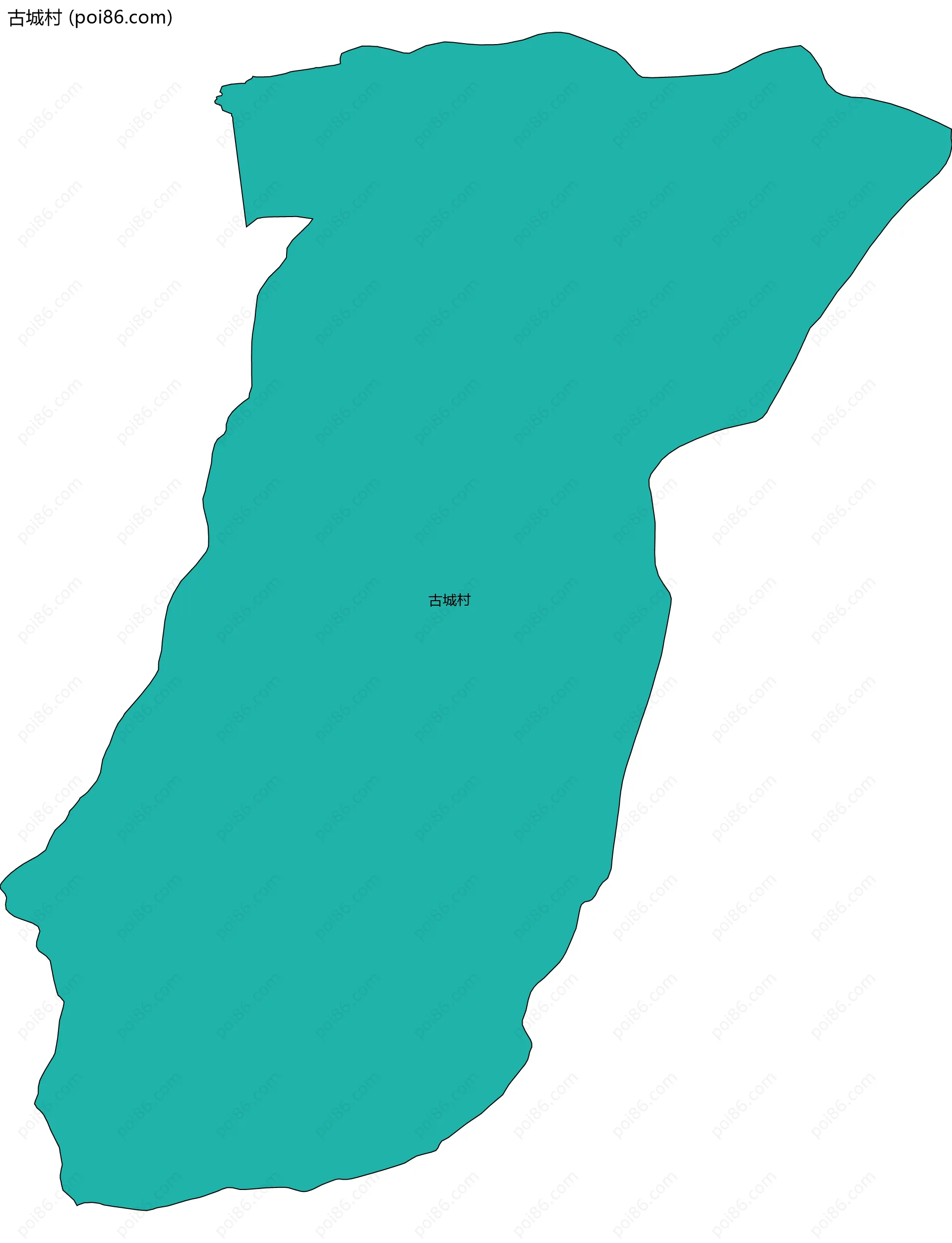 古城村边界地图