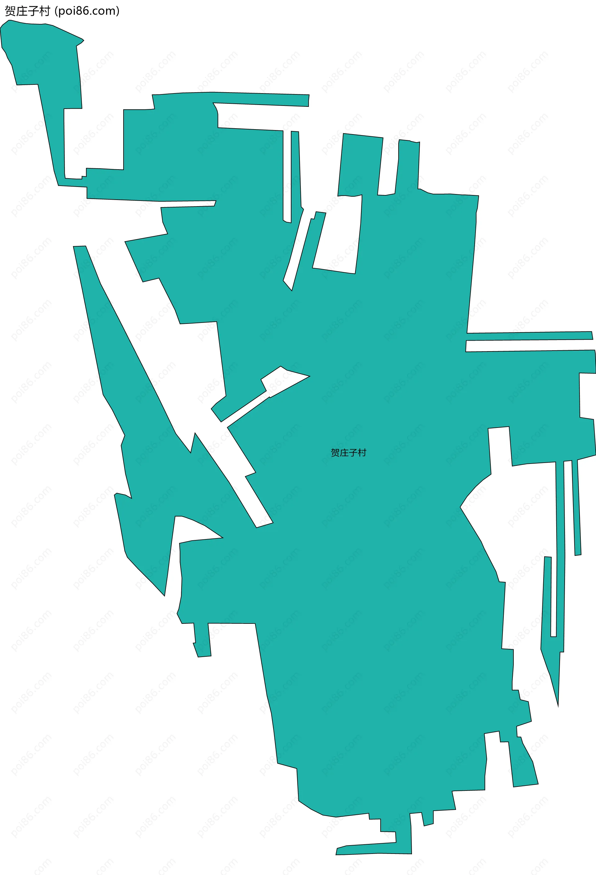 贺庄子村边界地图