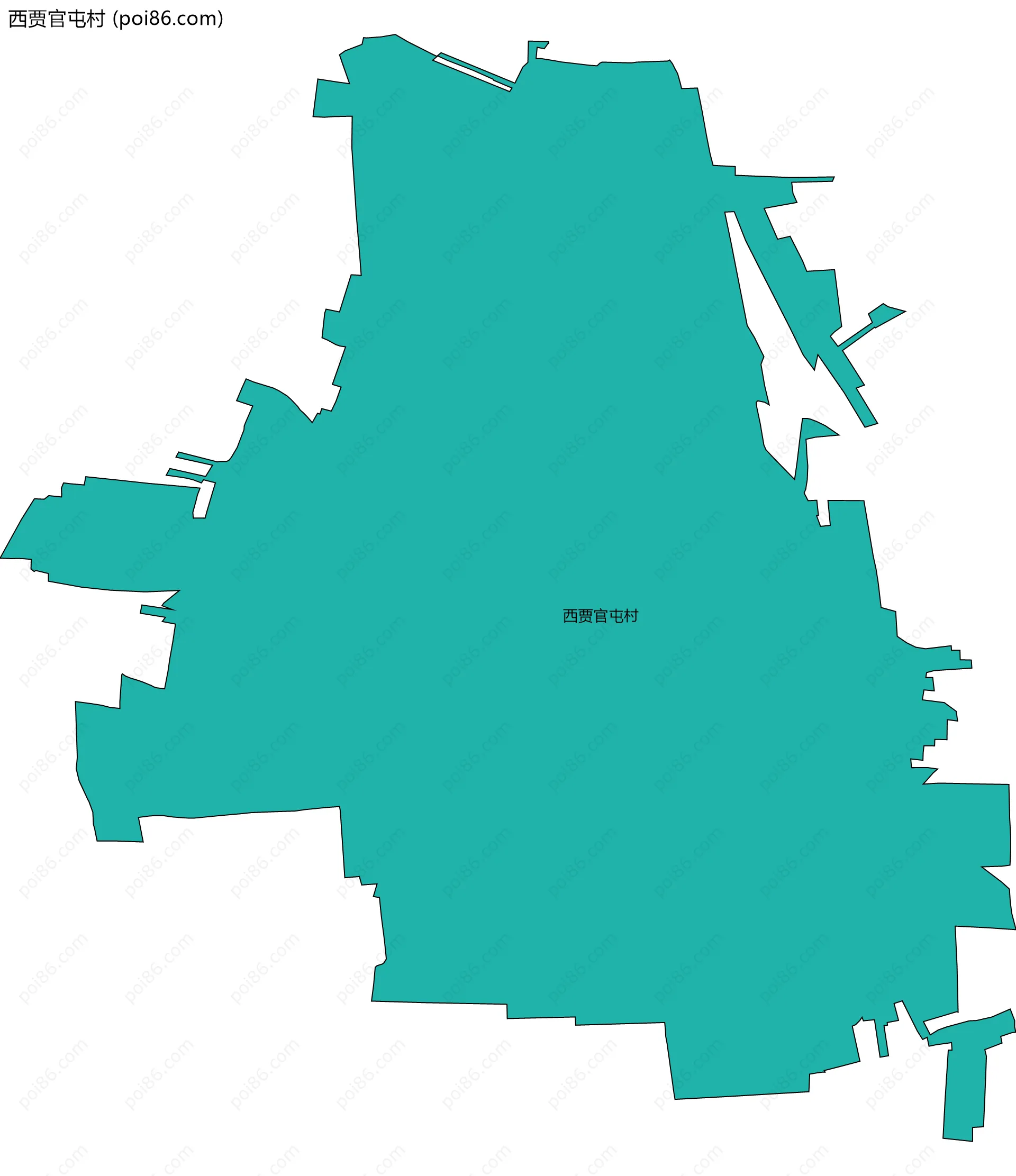 西贾官屯村边界地图