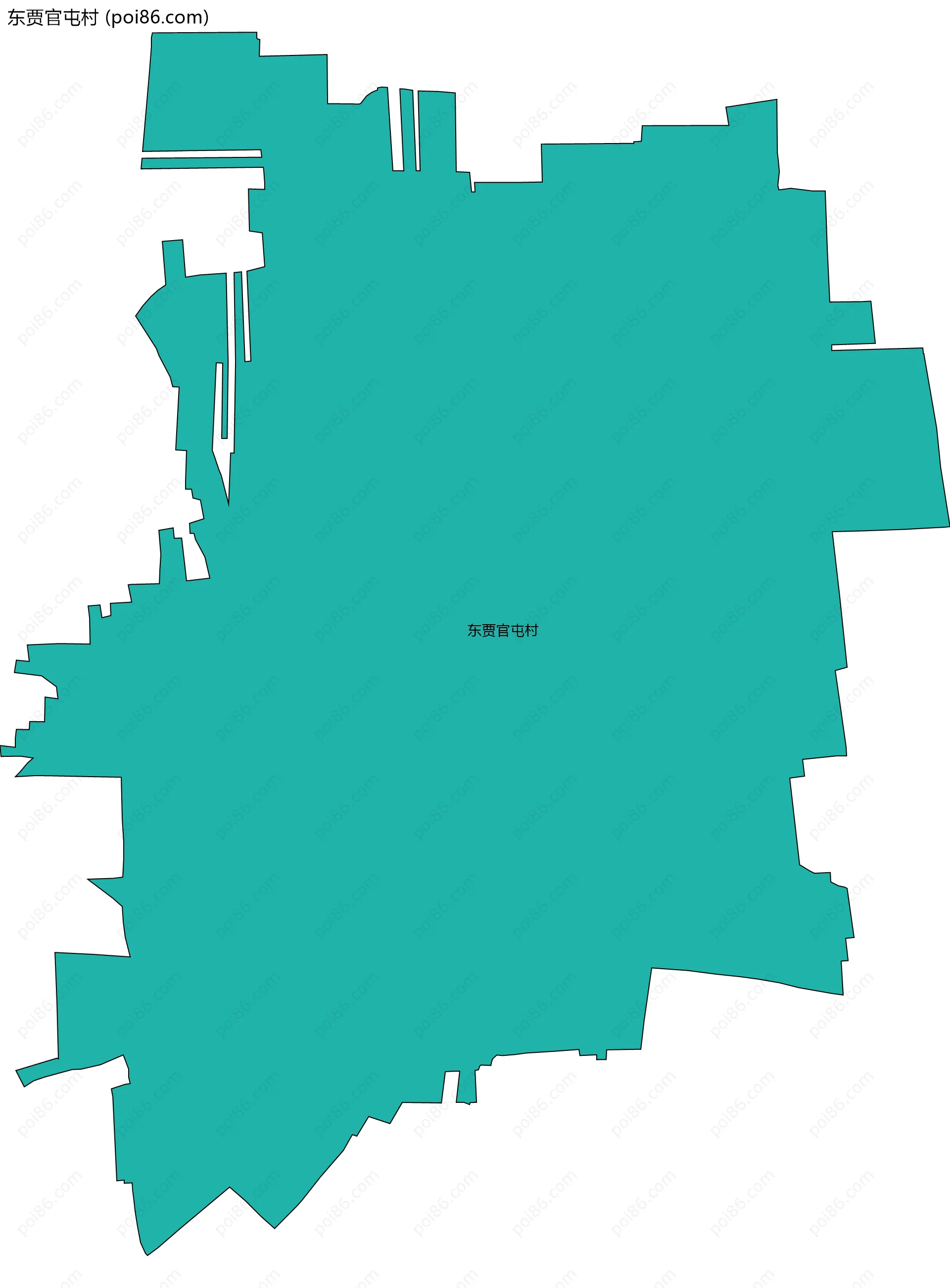 东贾官屯村边界地图