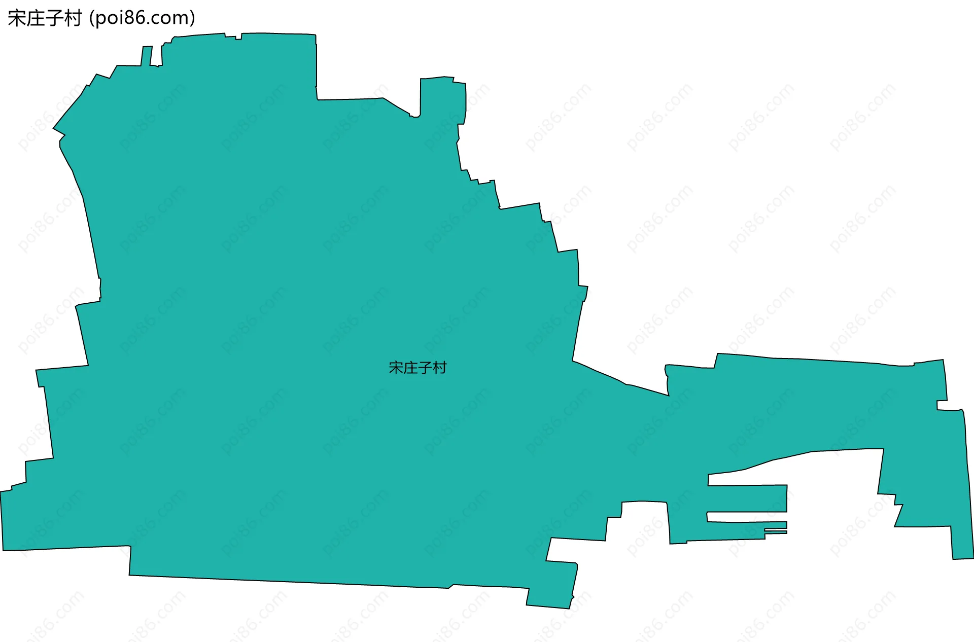 宋庄子村边界地图