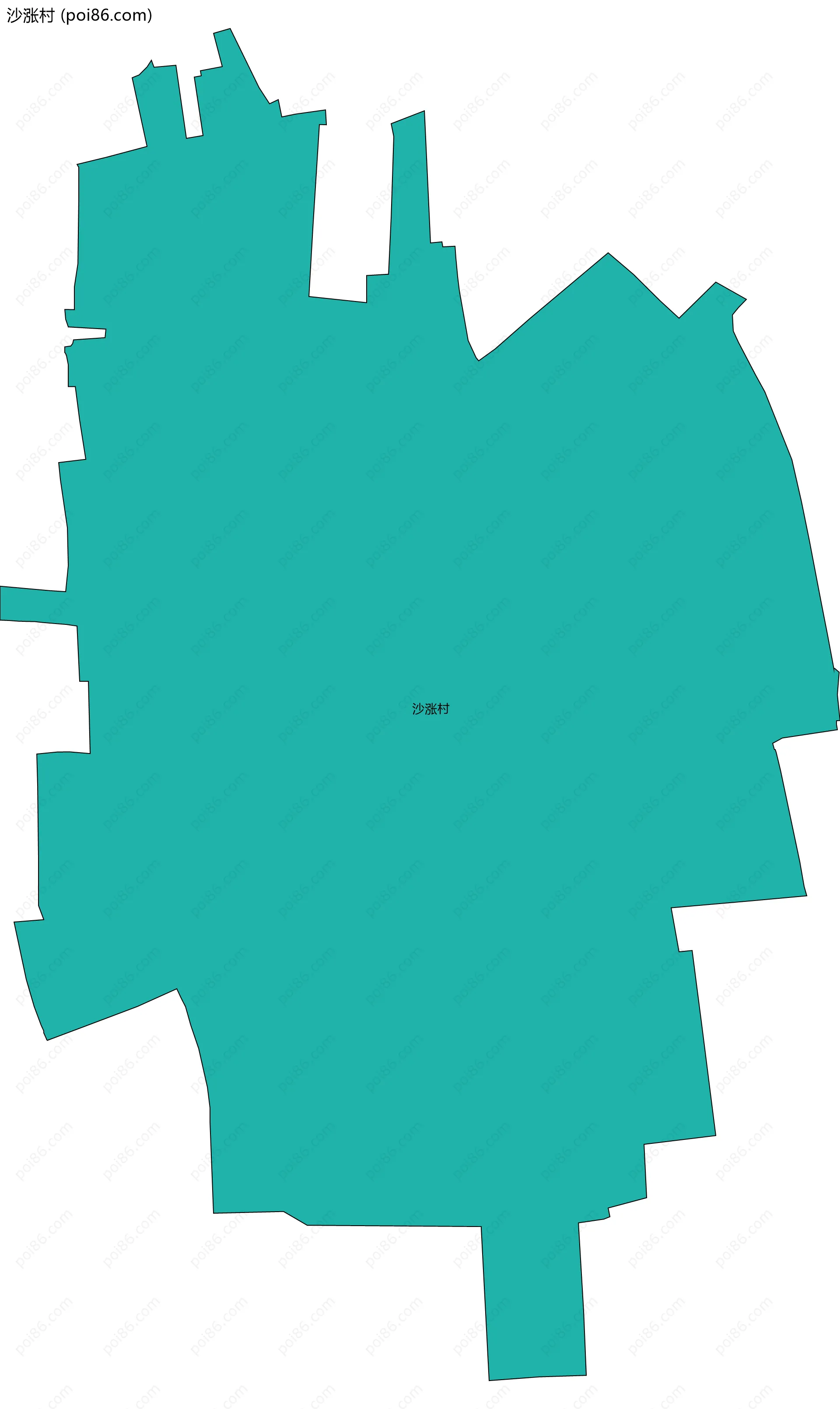 沙涨村边界地图