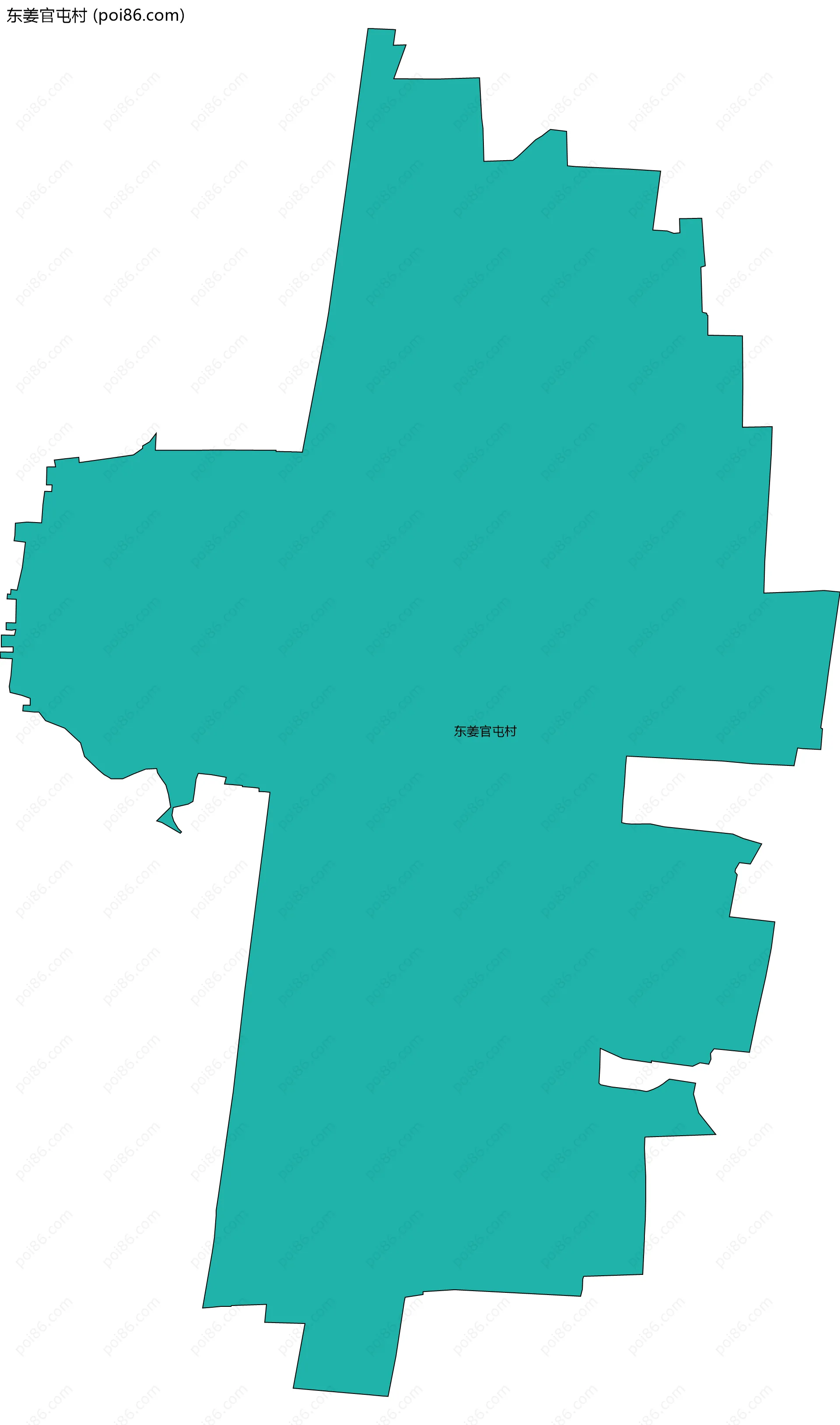 东姜官屯村边界地图