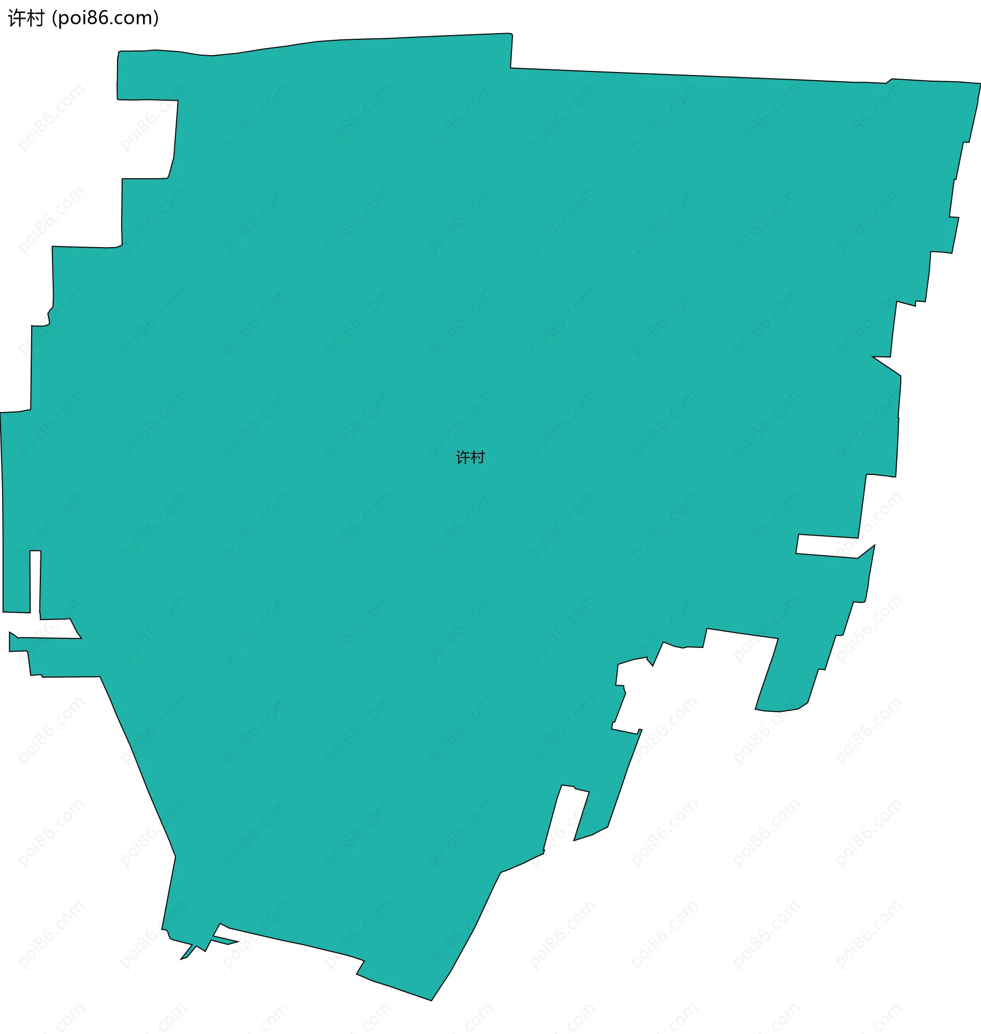 许村边界地图