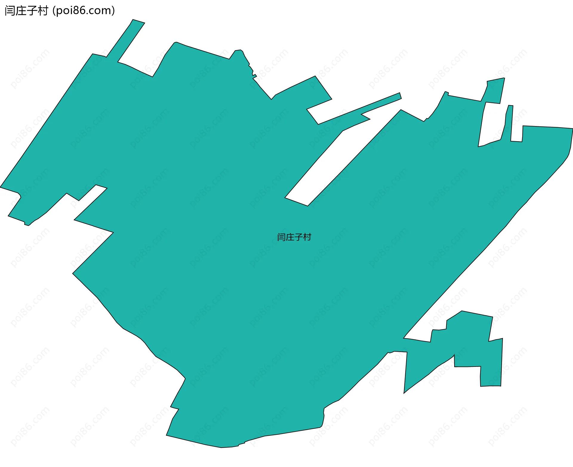 闫庄子村边界地图