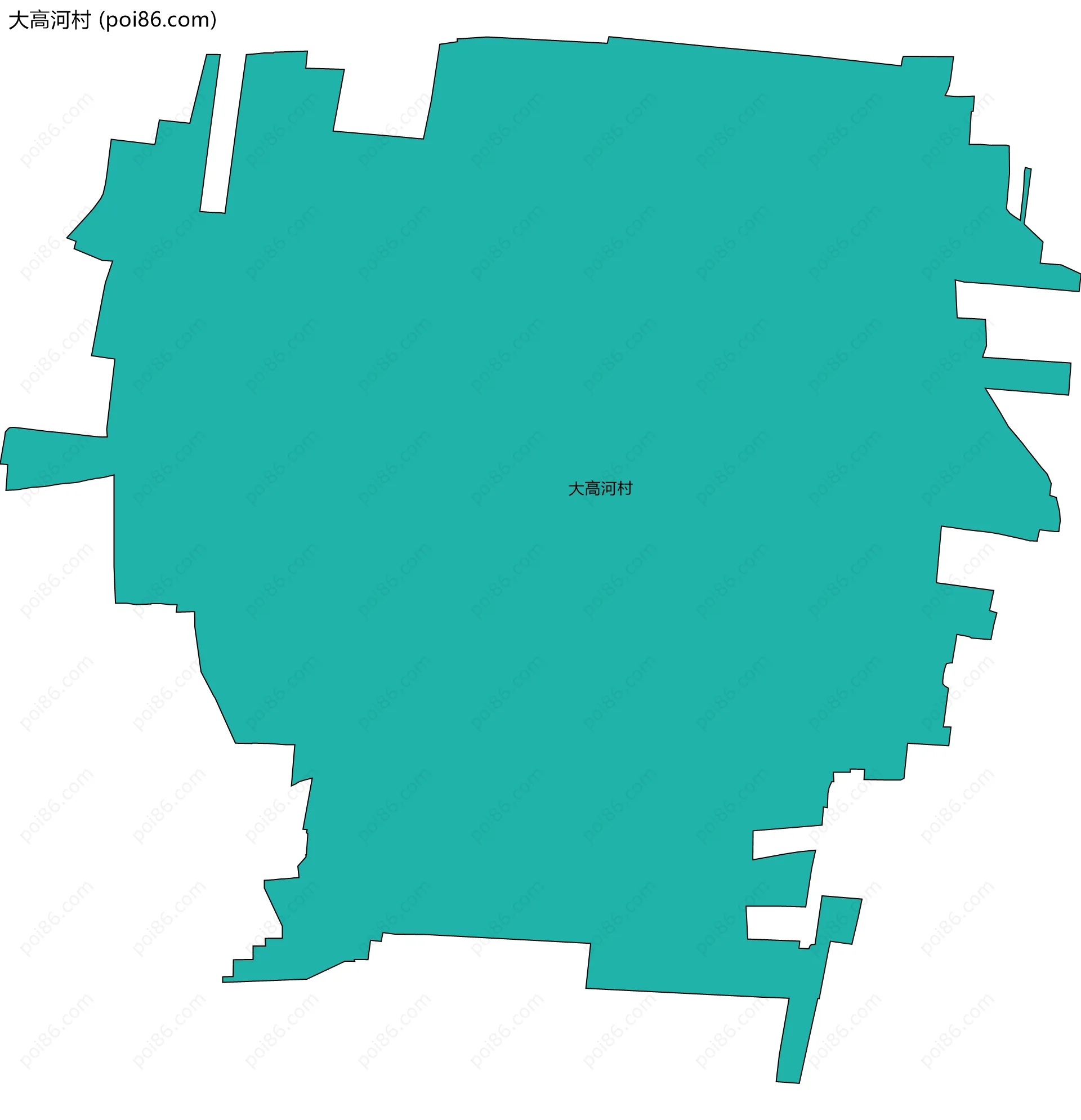 大高河村边界地图