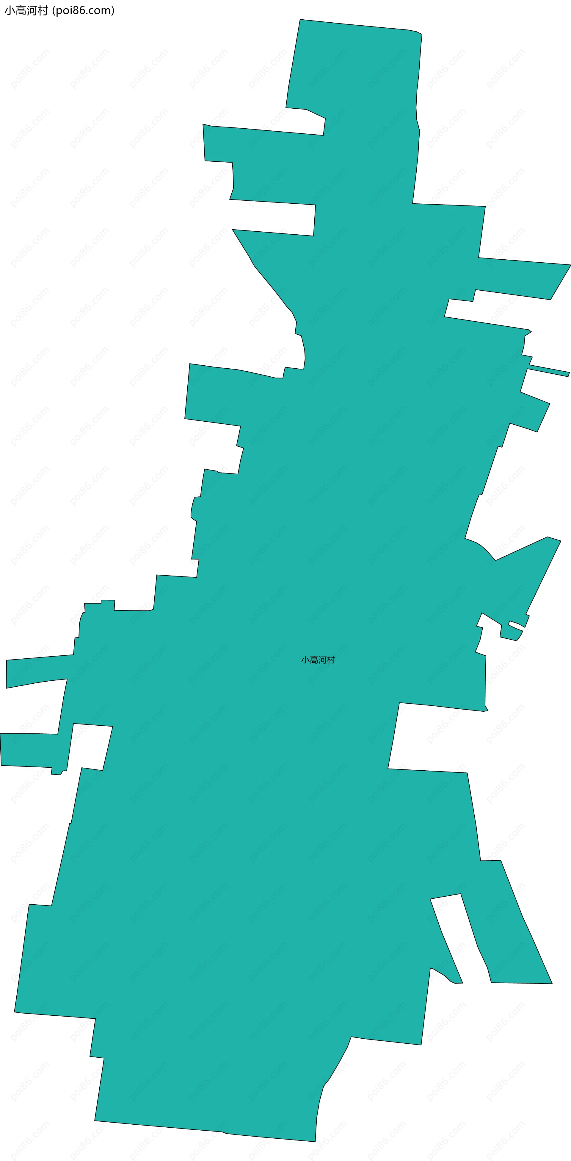 小高河村边界地图