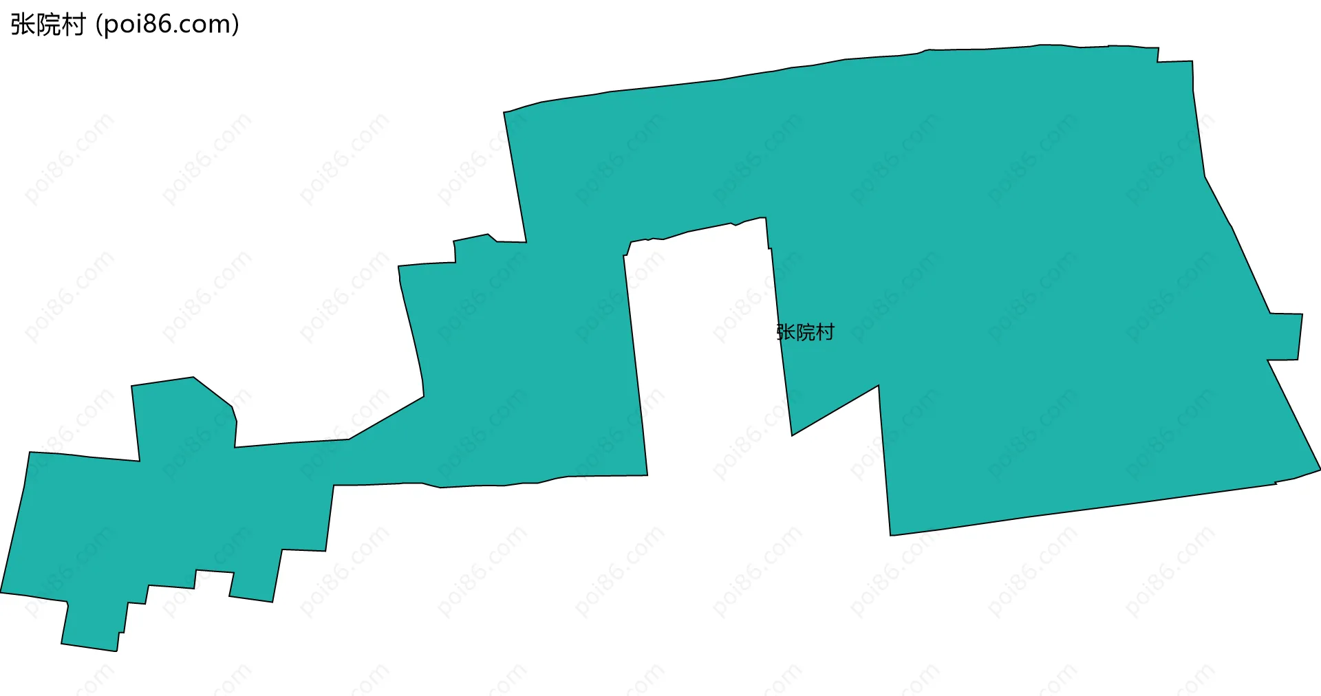 张院村边界地图