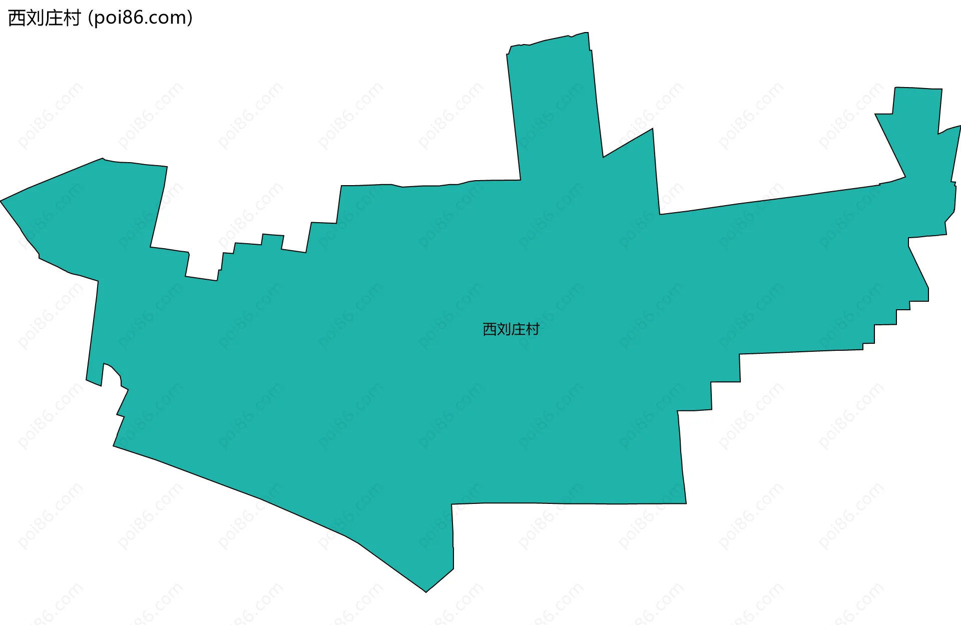 西刘庄村边界地图